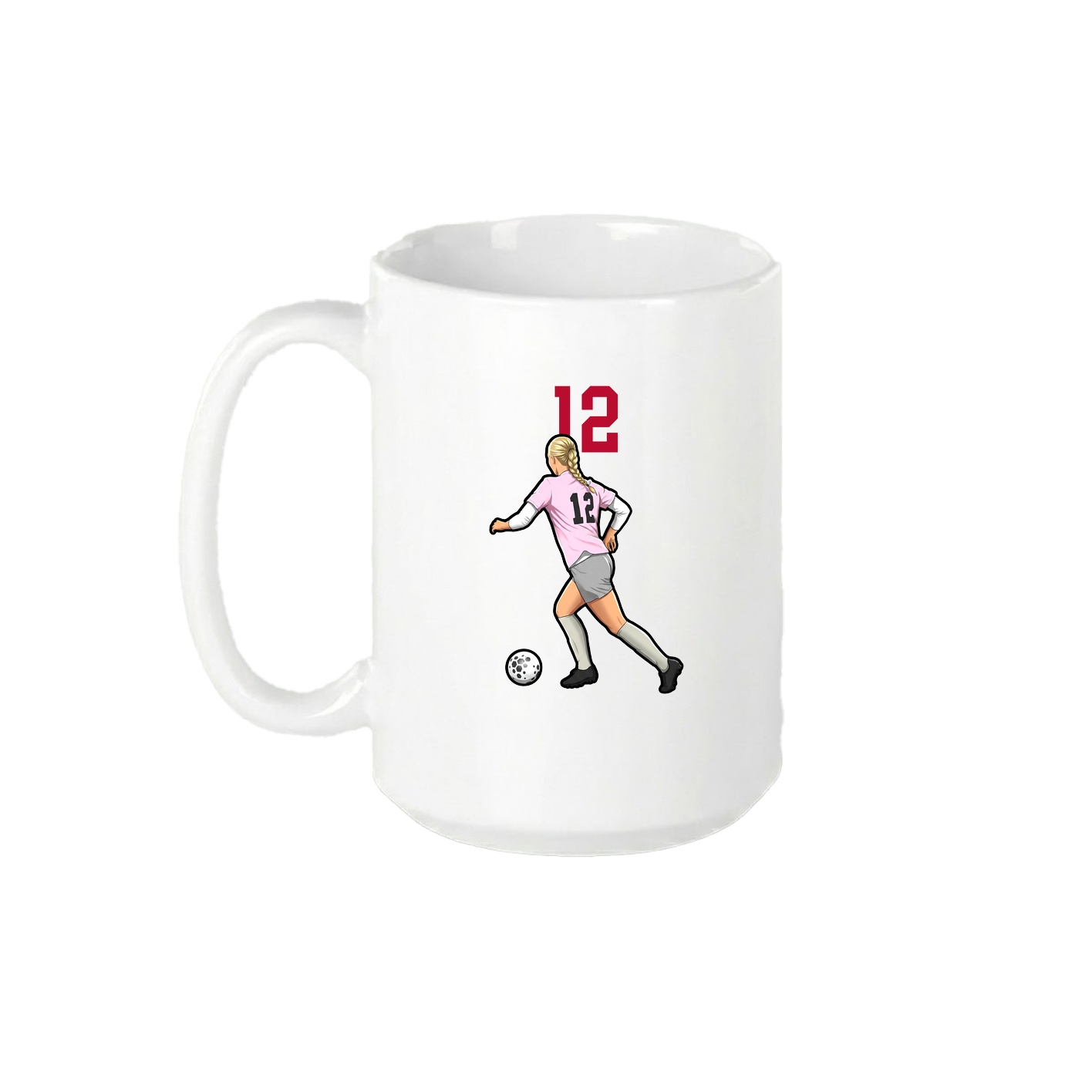 15oz Coffee Mug — Number Top in White