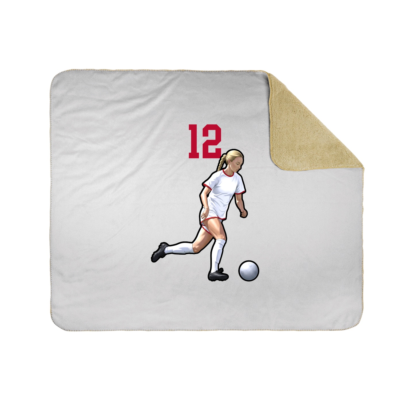Throw Blanket — Number Top in White