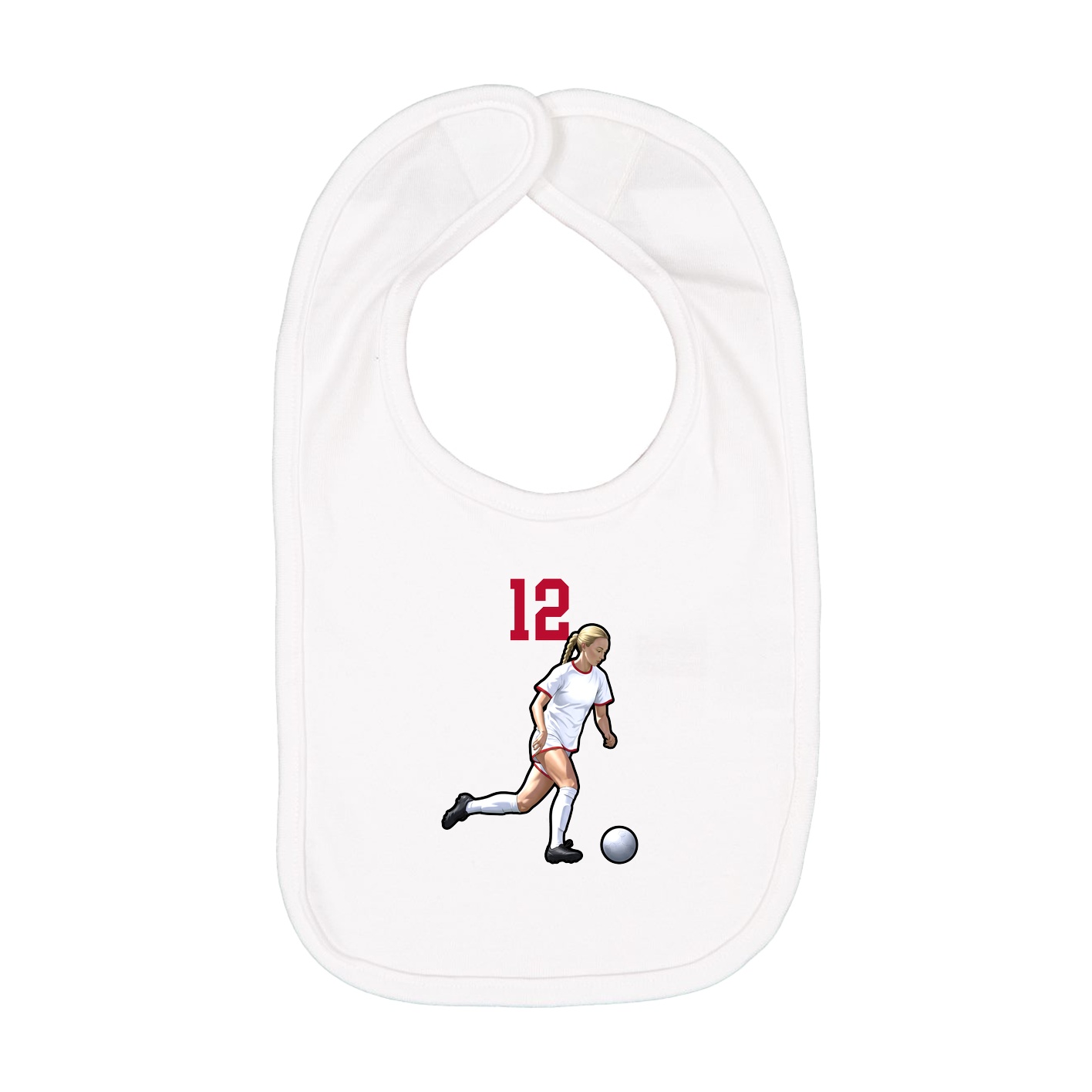 Infant Bib — Number Top in White