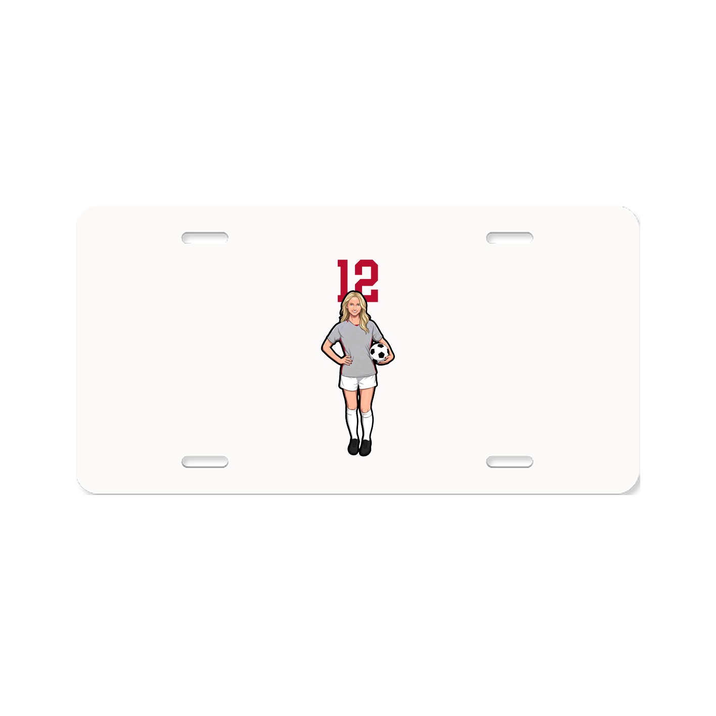 License Plate — Number Top in Classic