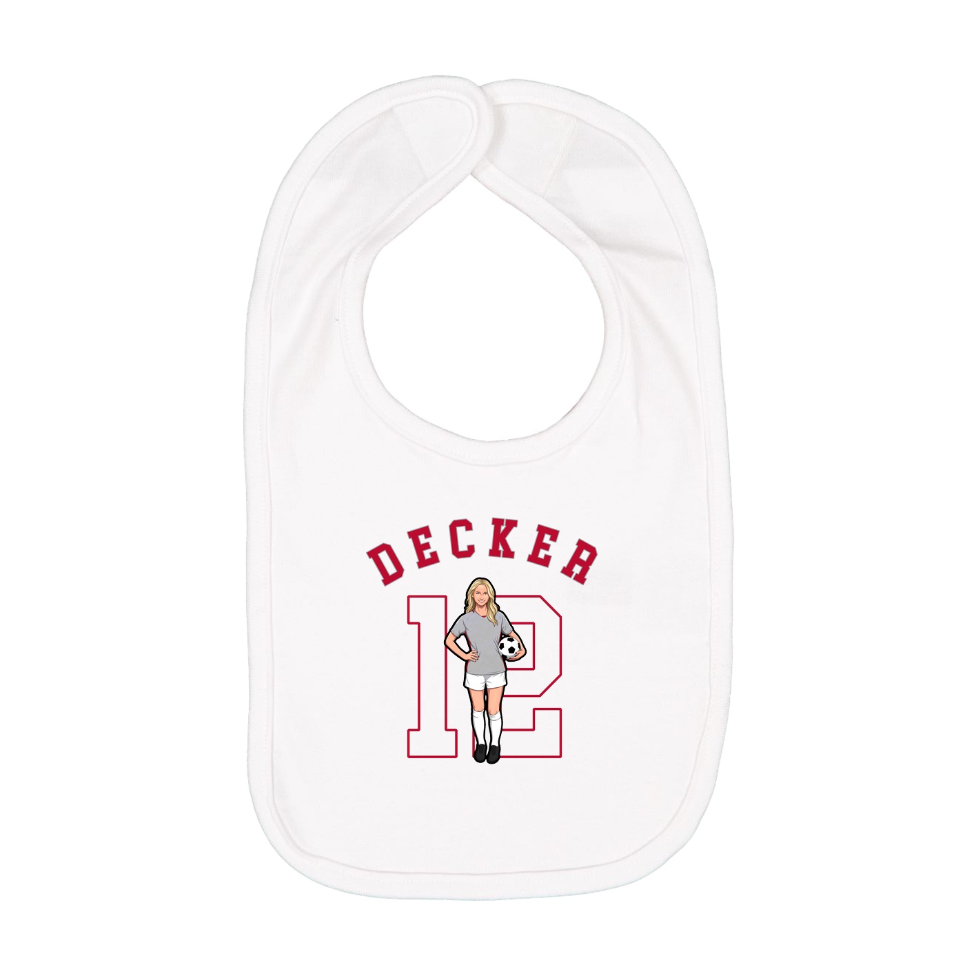 Infant Bib — Shirsey Arch in White
