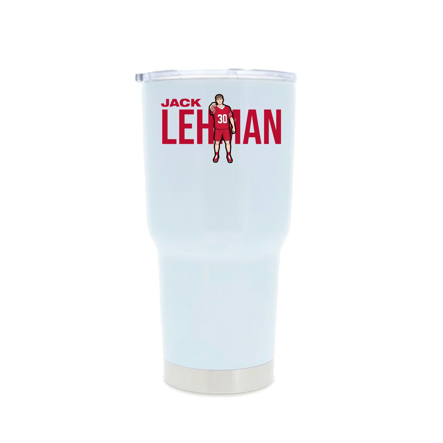 30oz Stainless Steel Tumbler — Player Name in White