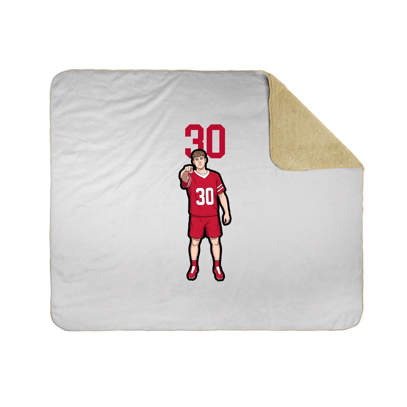 Throw Blanket — Number Top in White