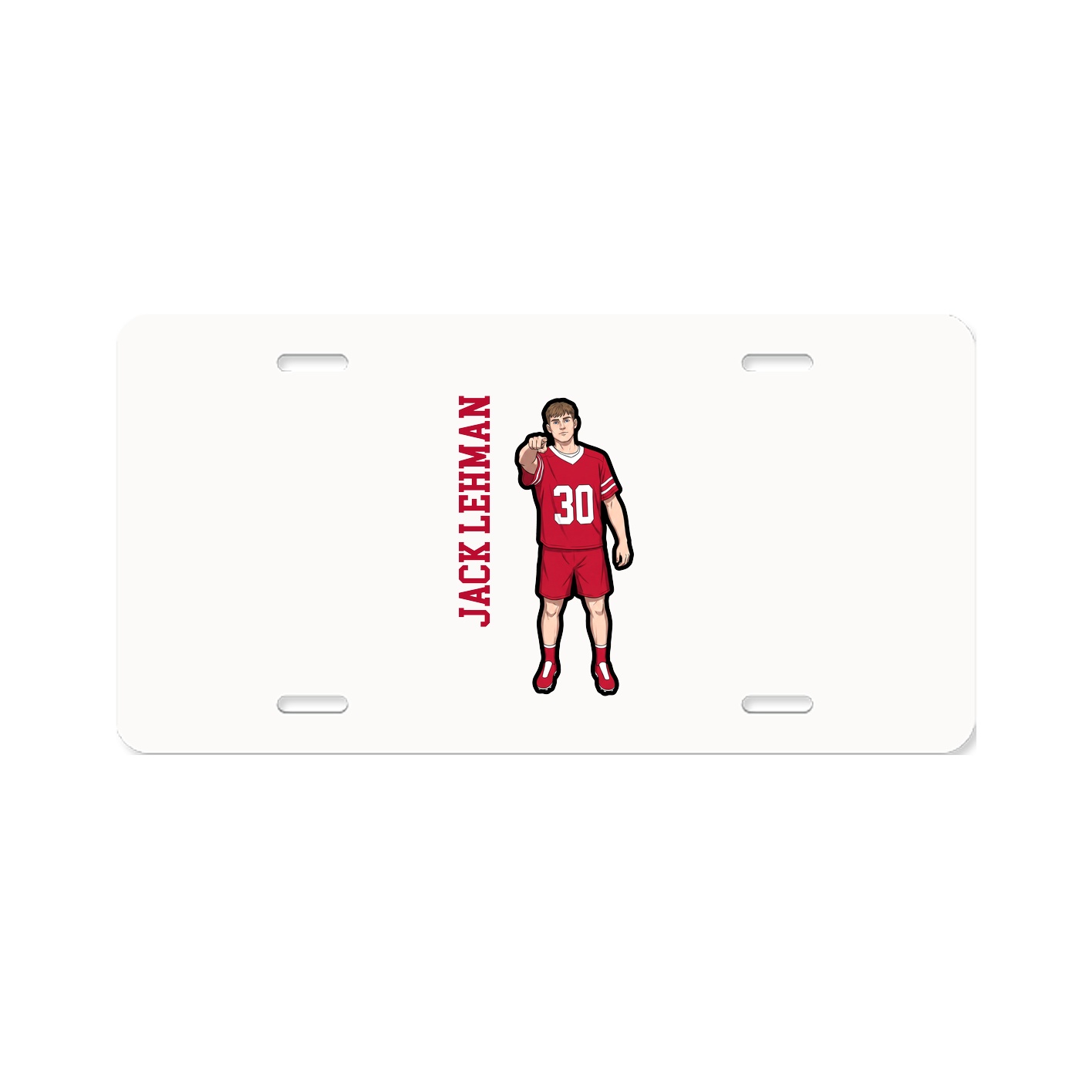 License Plate — Name Vertical in Classic