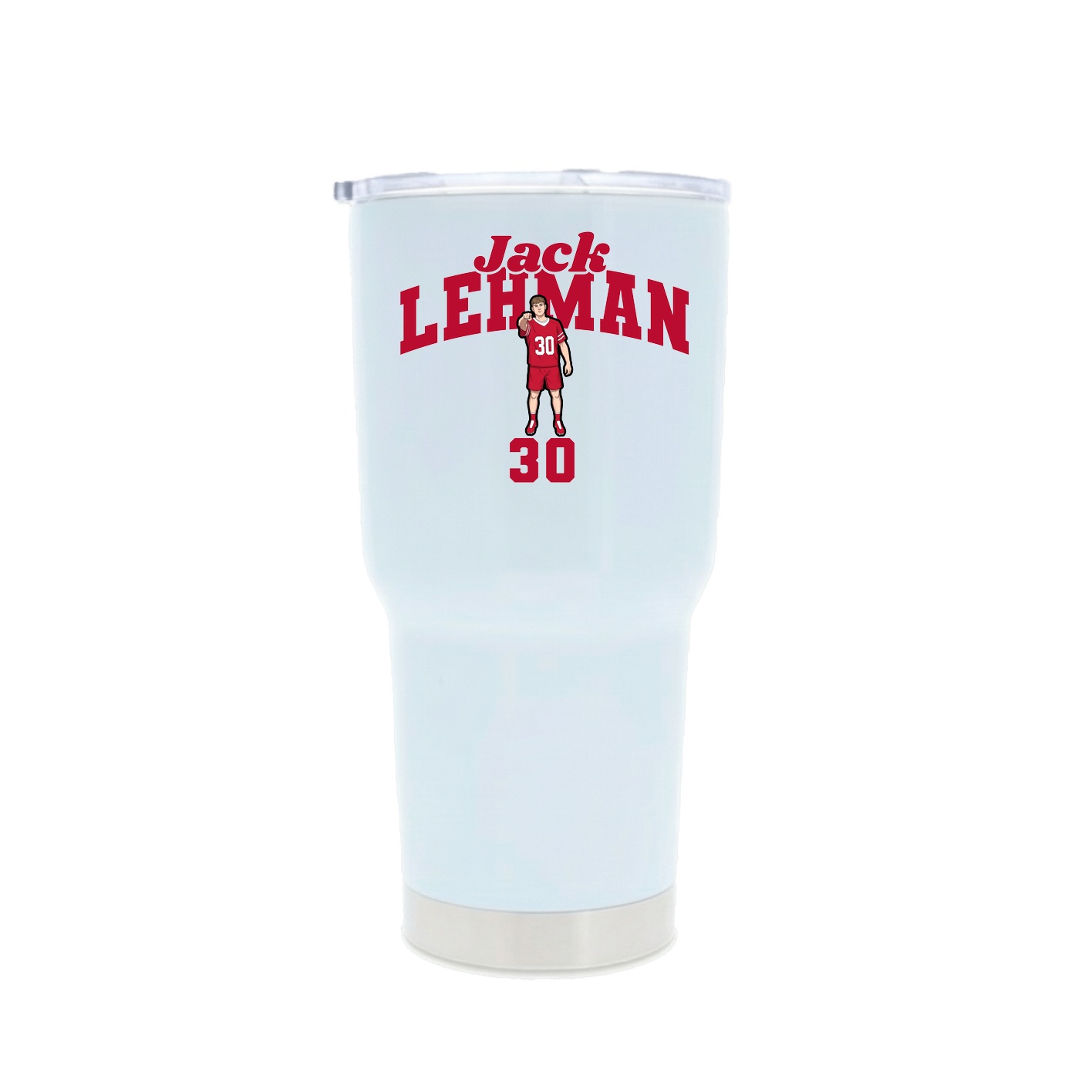 30oz Stainless Steel Tumbler — Signature Arch in White