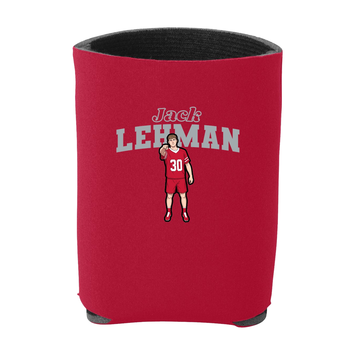Can Holder — Name Arch in Red