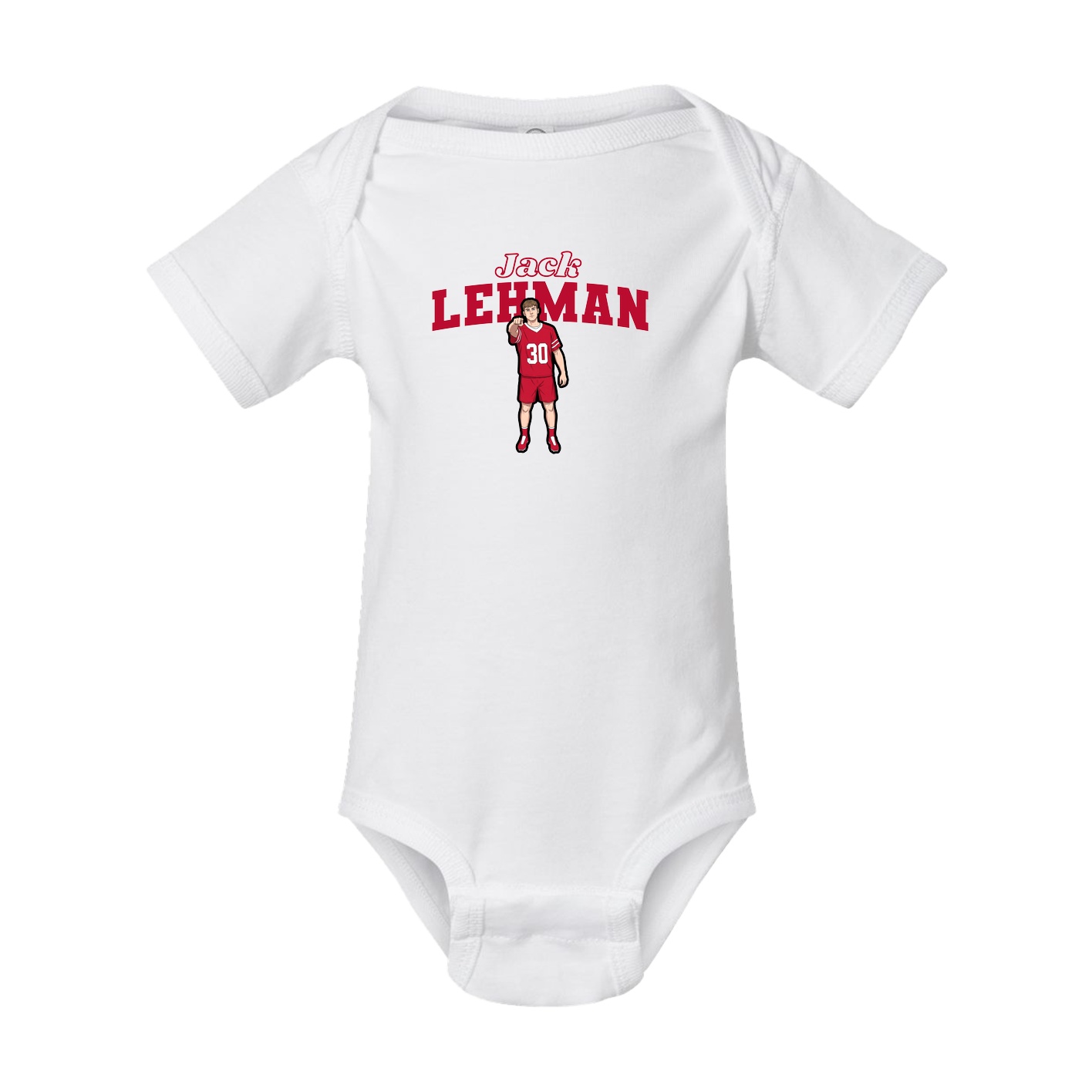 Baby Onesie — Name Arch in White