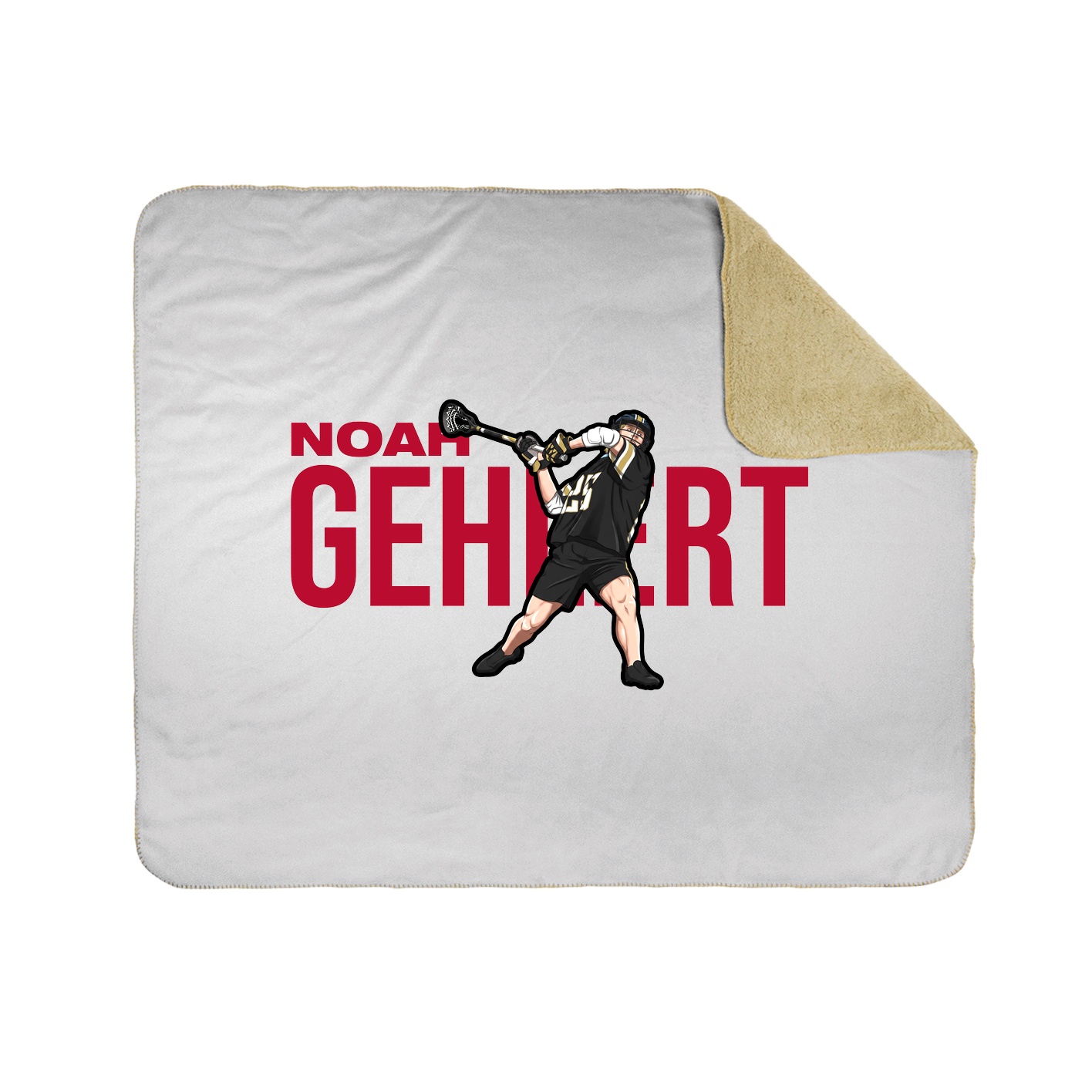 Throw Blanket — Player Name in White