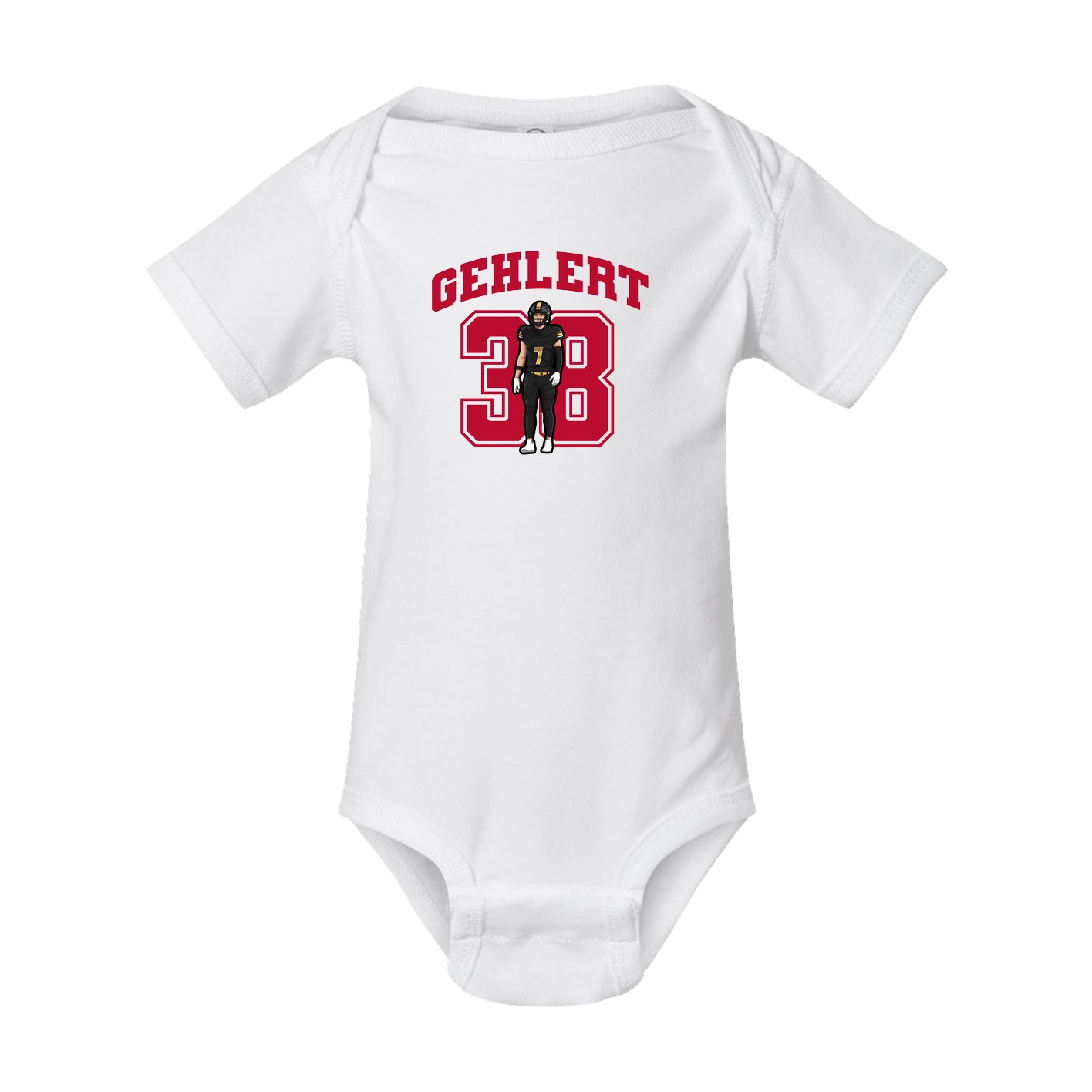 Baby Onesie — Number in White
