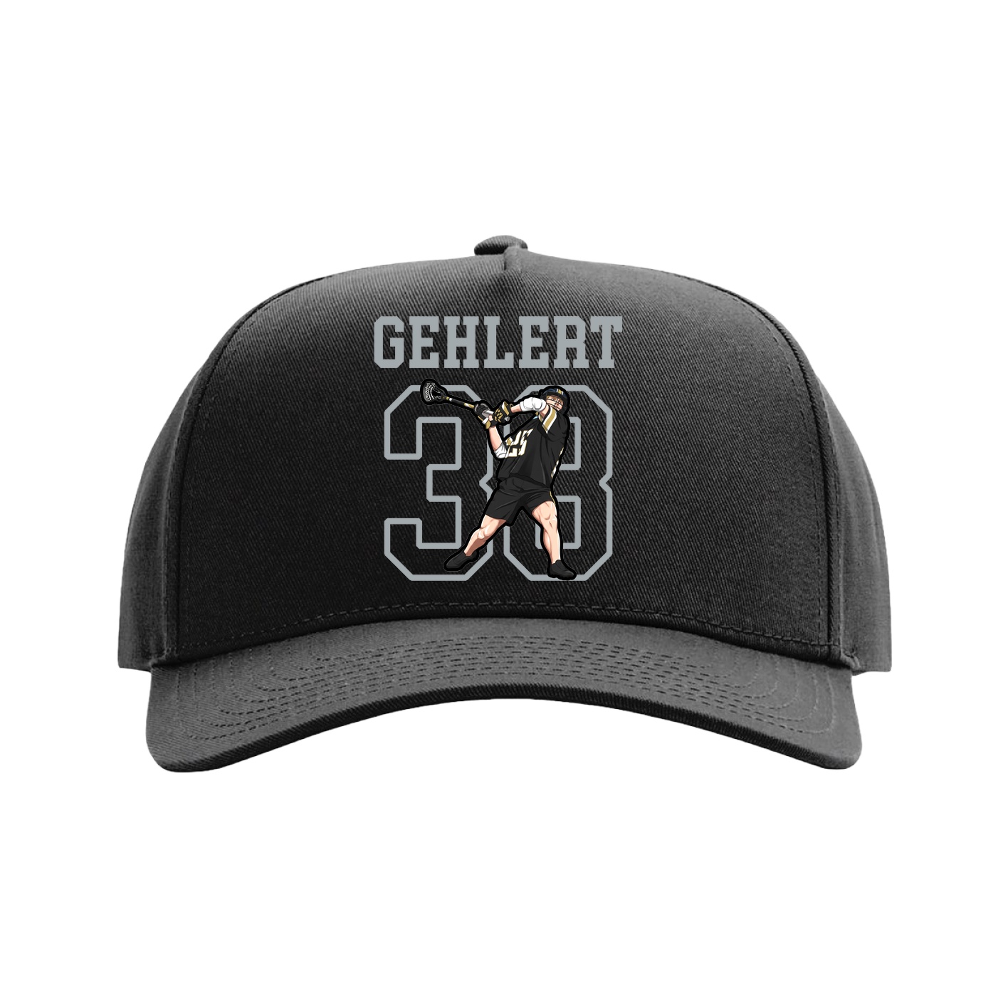 Full Fabric Five-Panel Champ Cap — Shirsey in Black