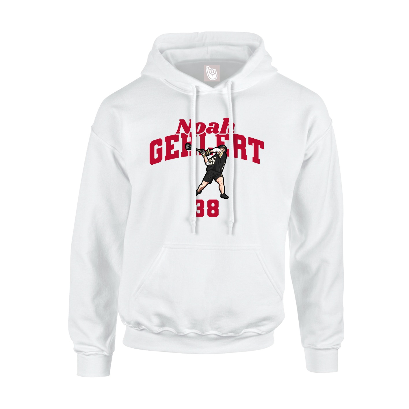 Hoodie — Signature Arch in White
