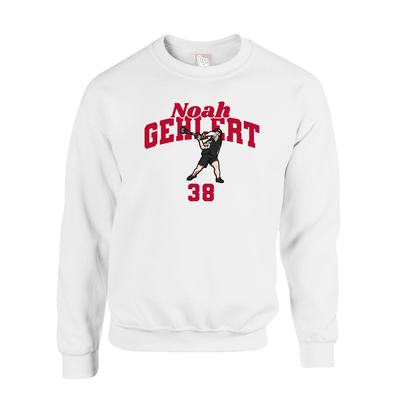 Fleece Crew — Signature Arch in White