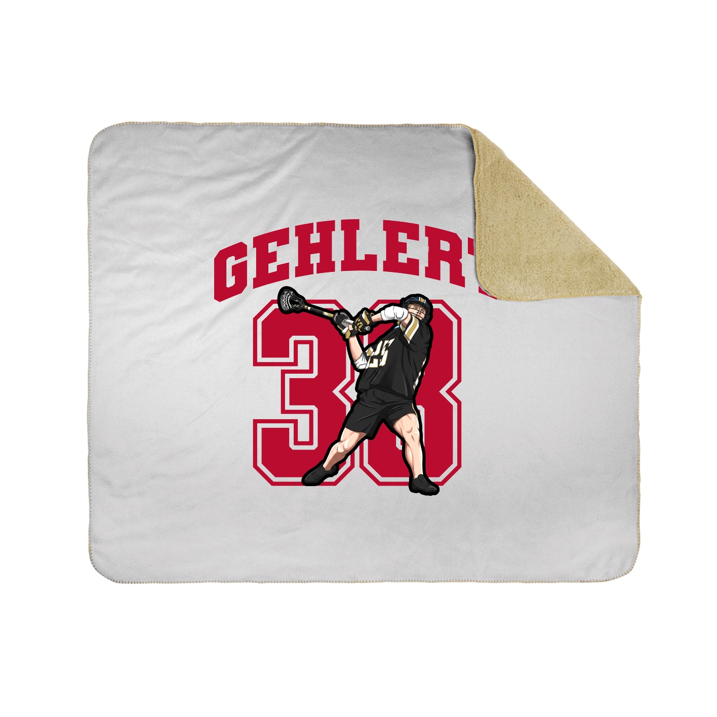 Throw Blanket — Number in White
