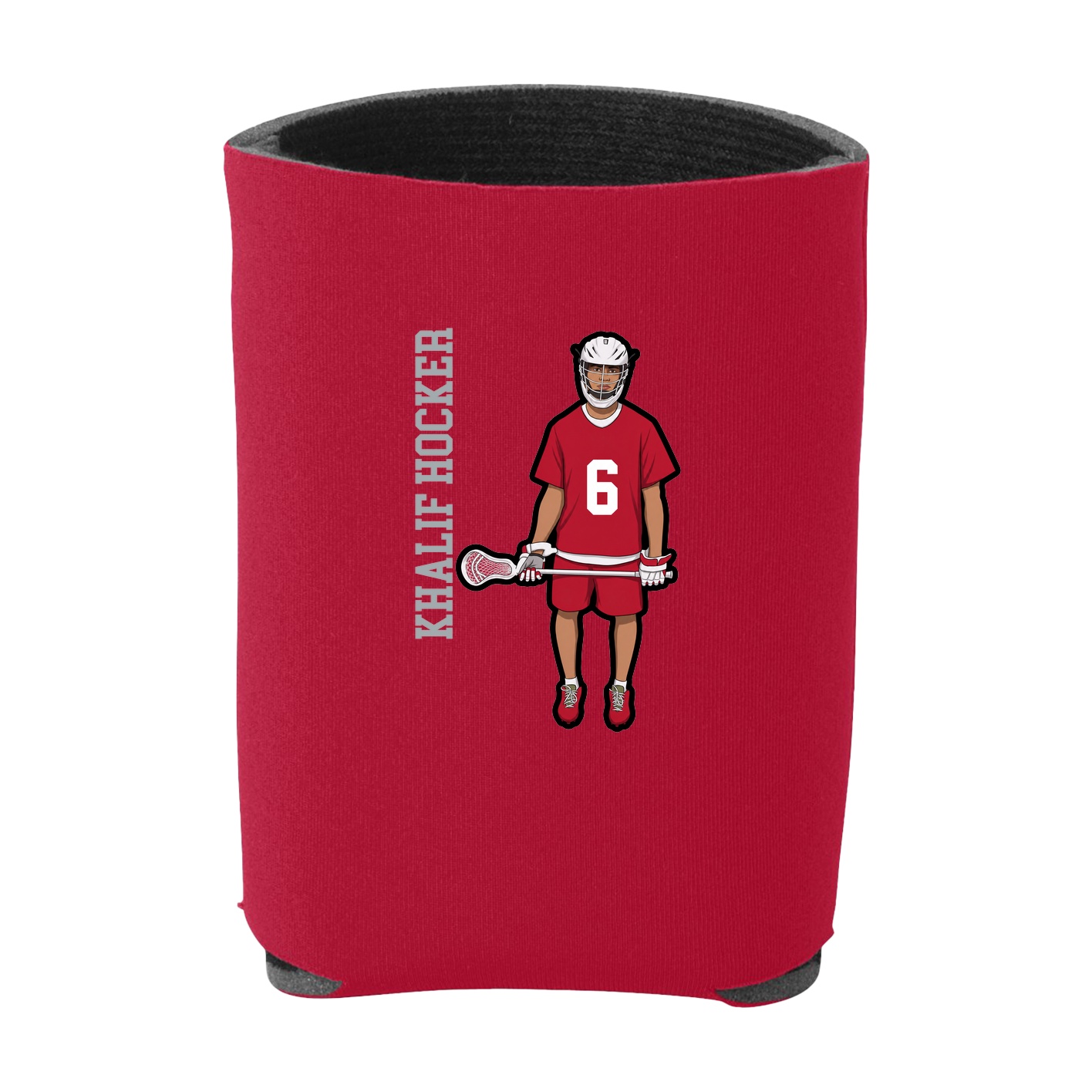 Can Holder — Name Vertical in Red