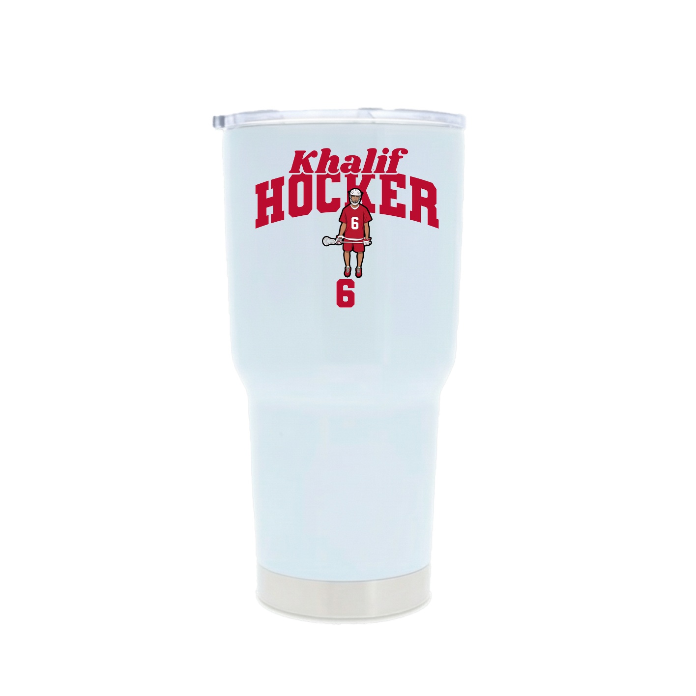 30oz Stainless Steel Tumbler — Signature Arch in White