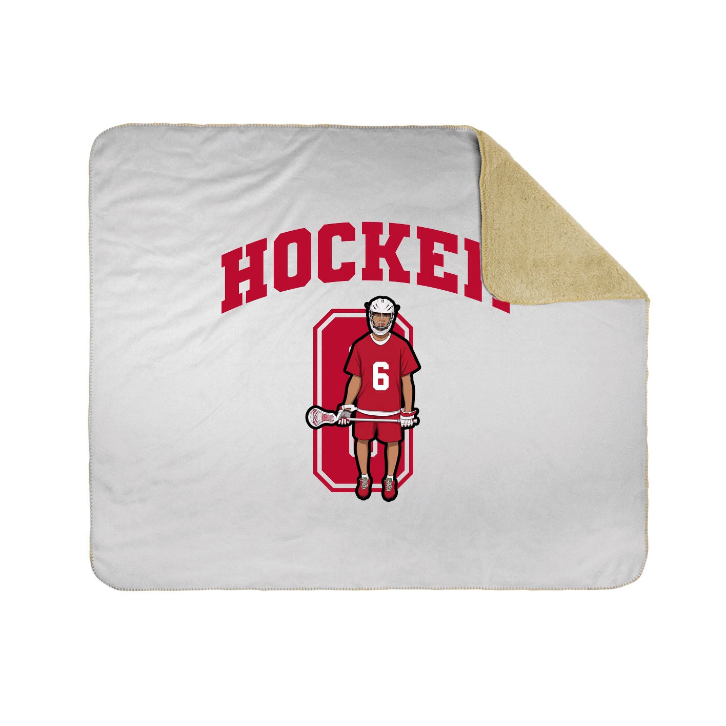 Throw Blanket — Number in White