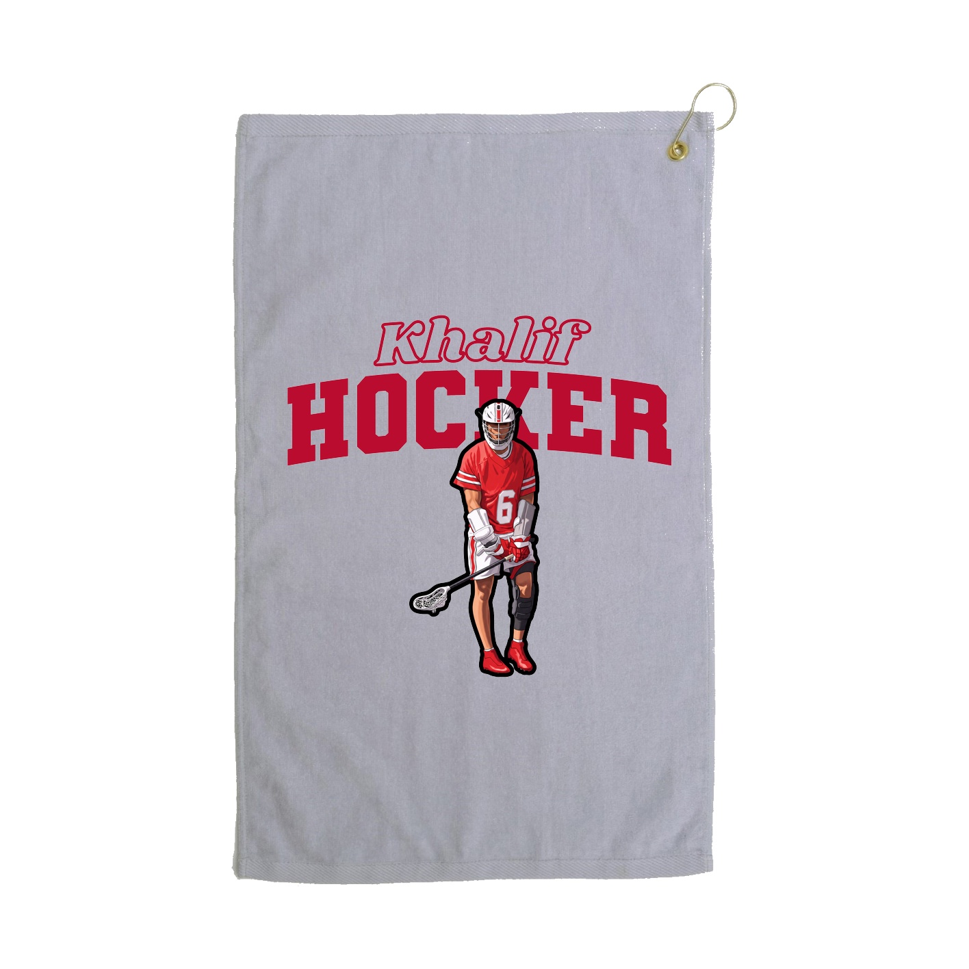 Golf Towel — Name Arch in Grey