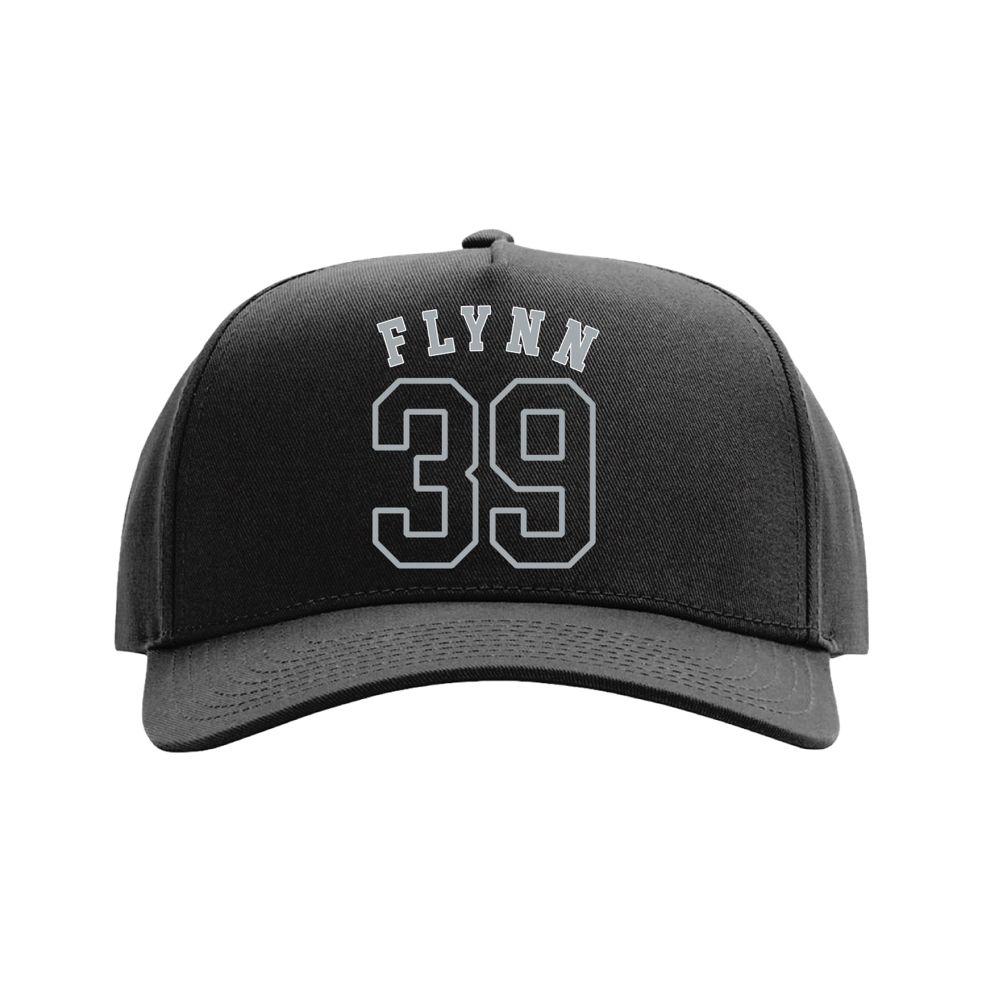 Full Fabric Five-Panel Champ Cap — Shirsey Arch in Black