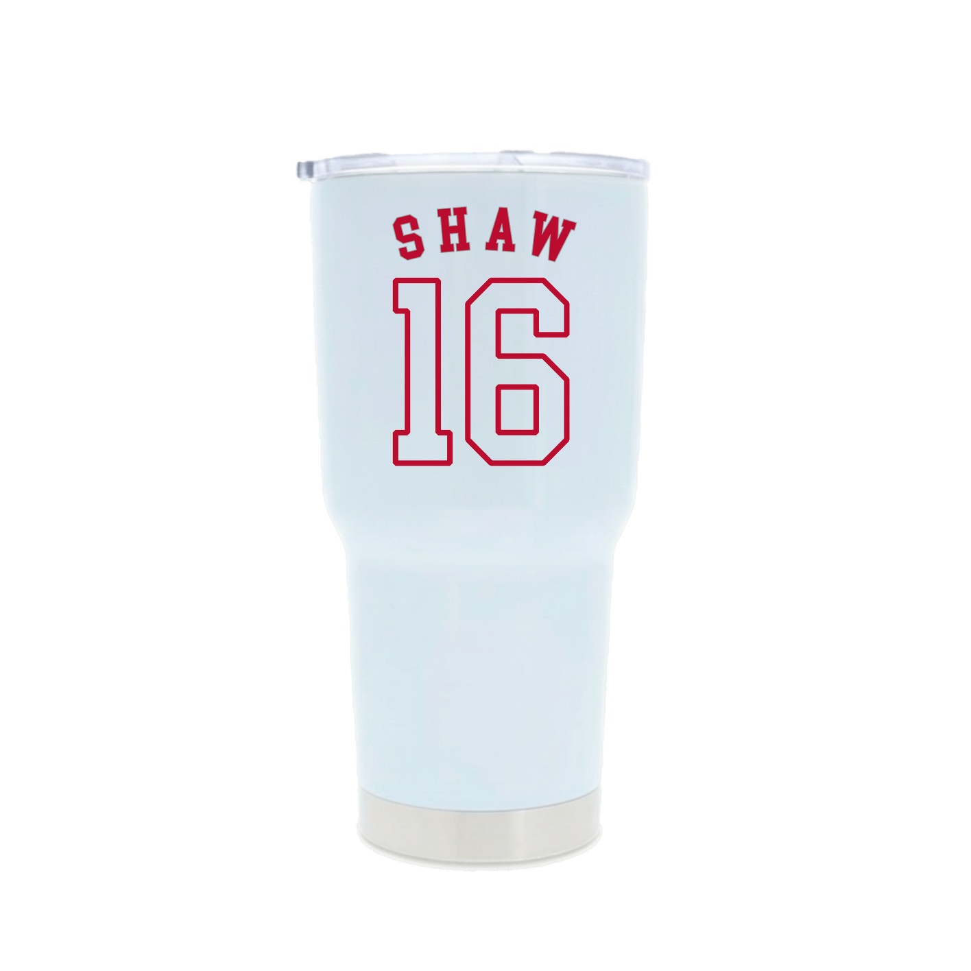 30oz Stainless Steel Tumbler — Shirsey Arch in White