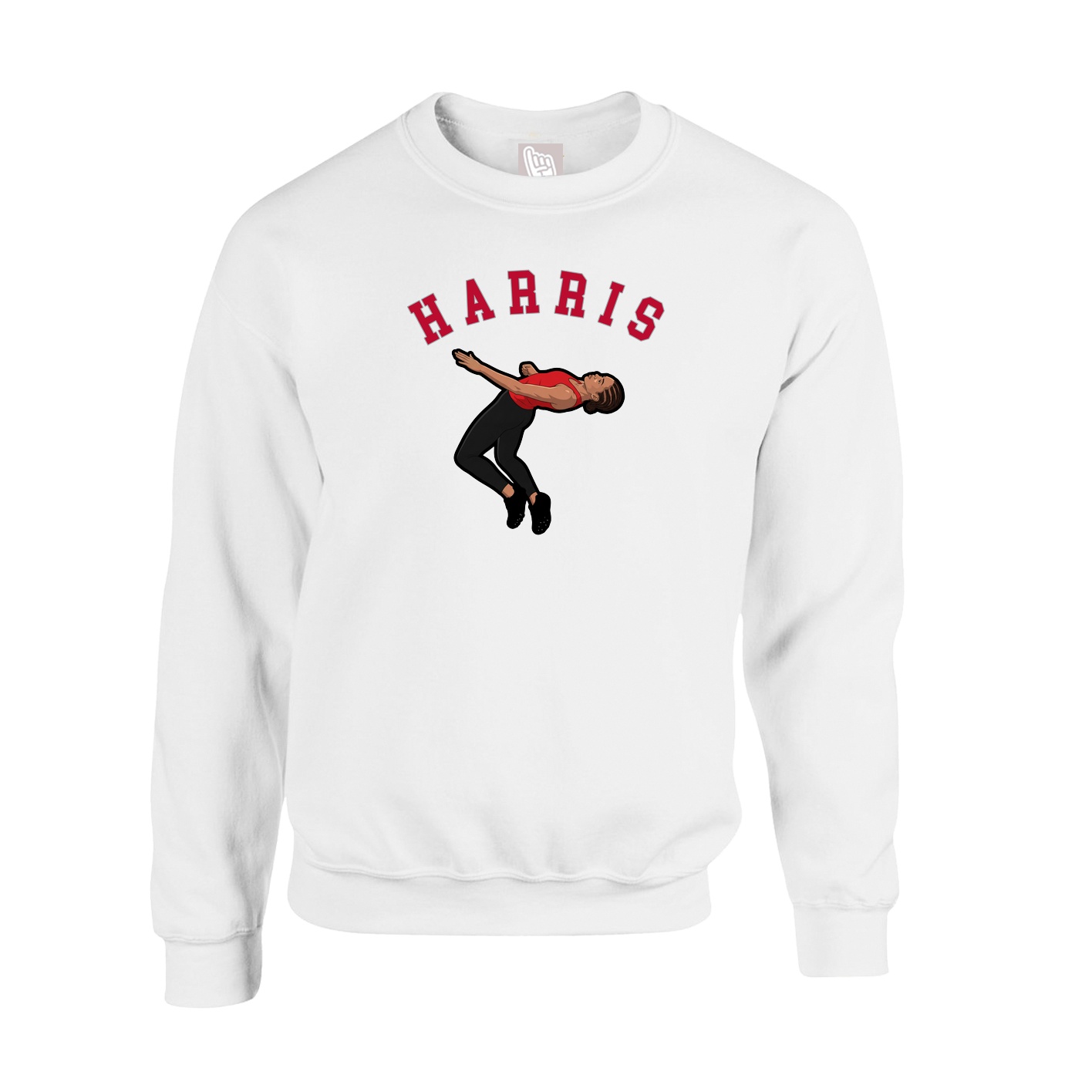 Fleece Crew — Shirsey Arch in White
