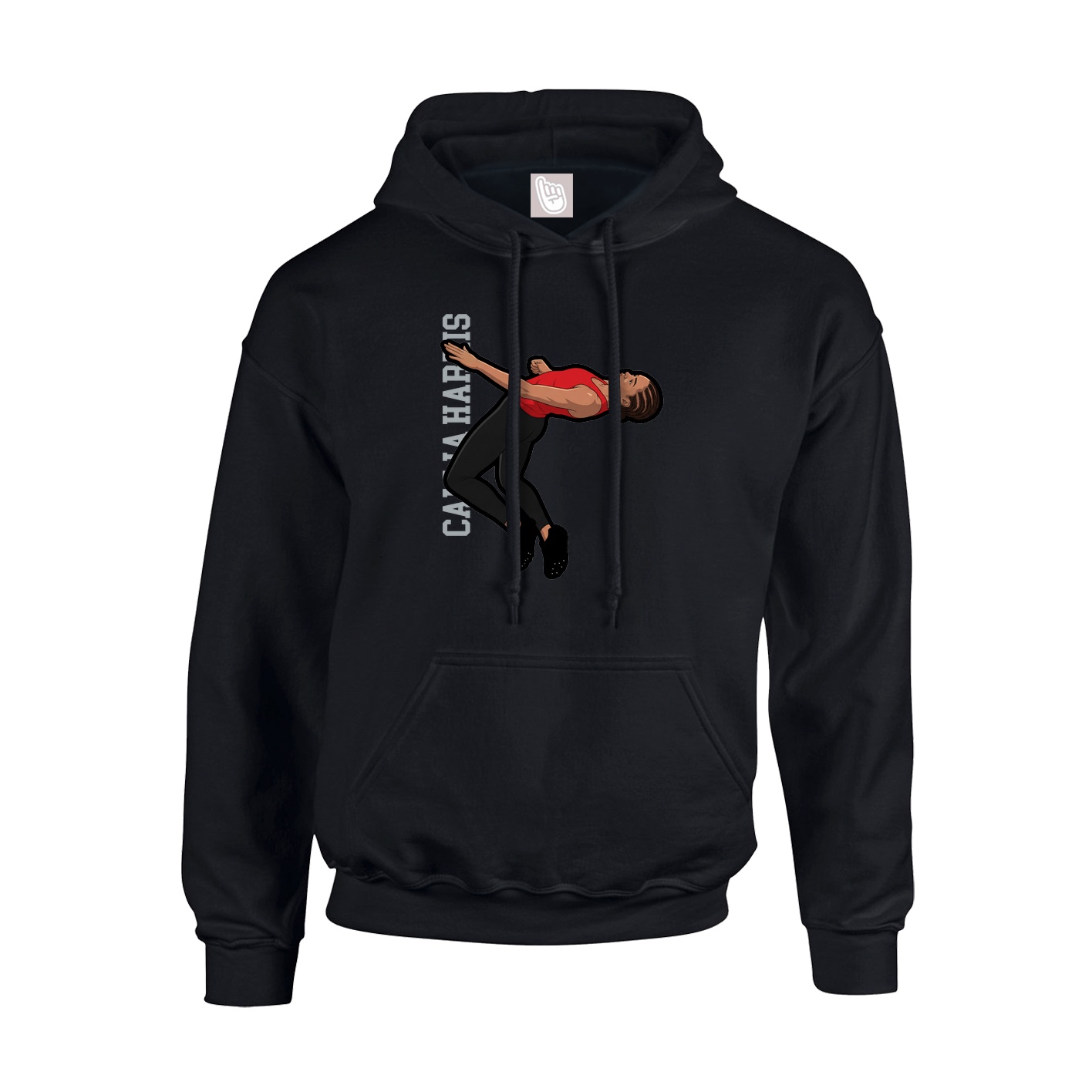 Hoodie — Name Vertical in Black