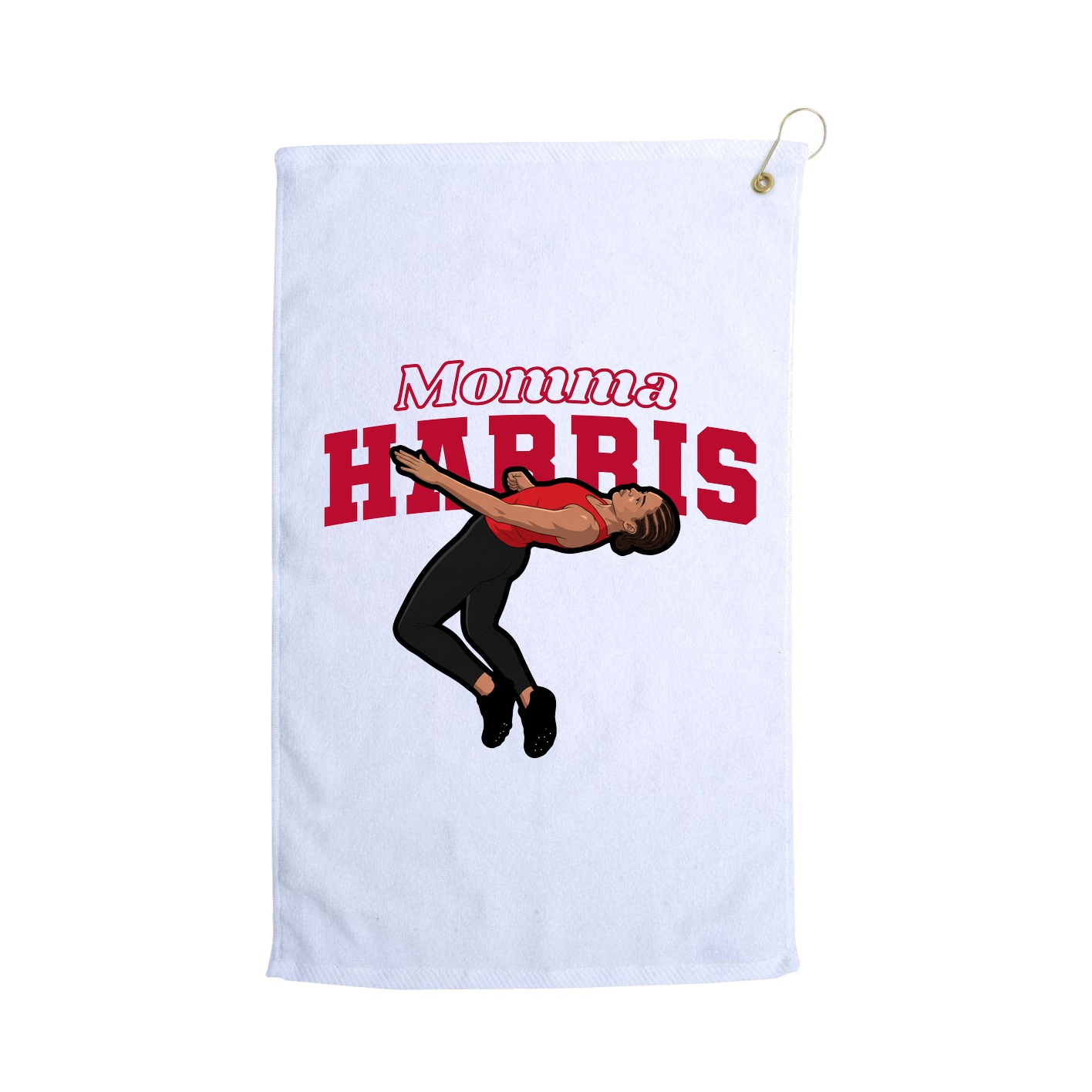 Golf Towel — Mothers Day Block in White