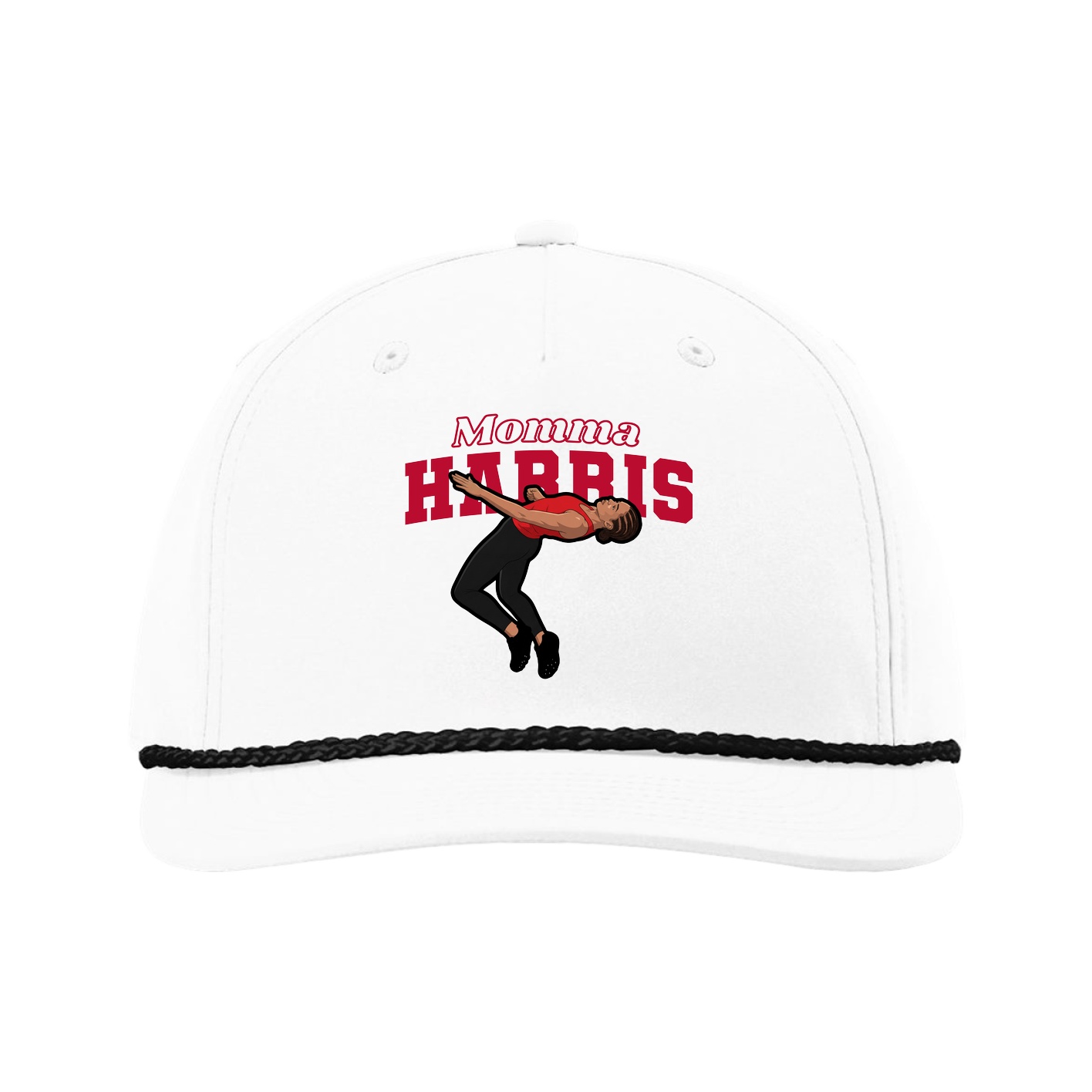 Five-Panel Classic Rope Cap — Mothers Day Block in White