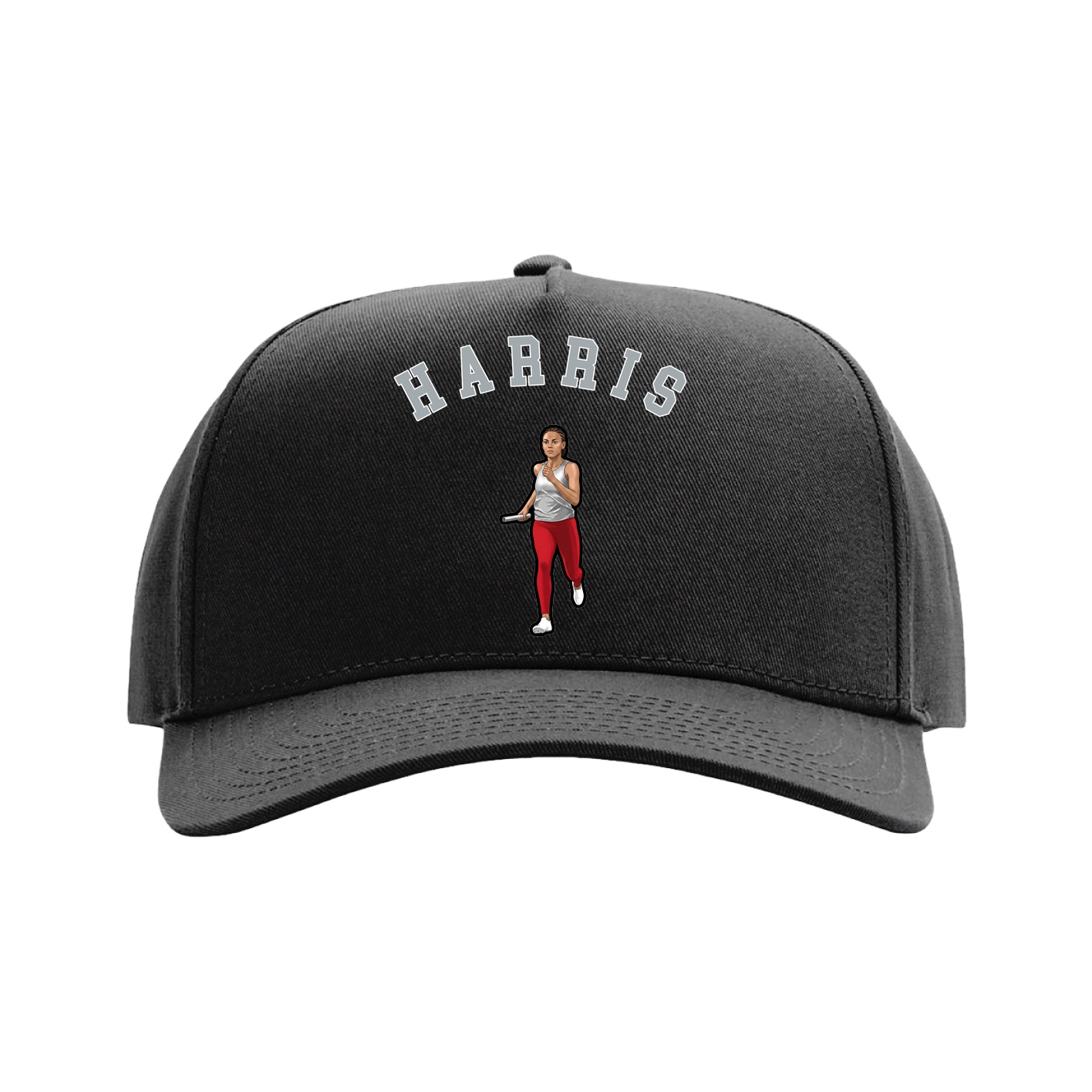 Full Fabric Five-Panel Champ Cap — Shirsey Arch in Black