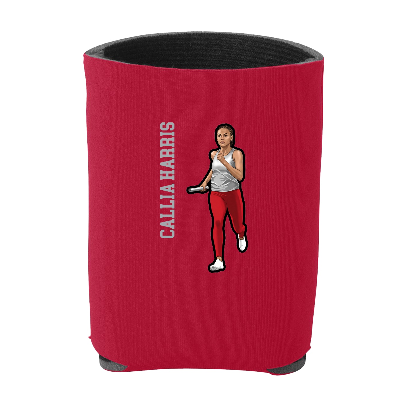 Can Holder — Name Vertical in Red