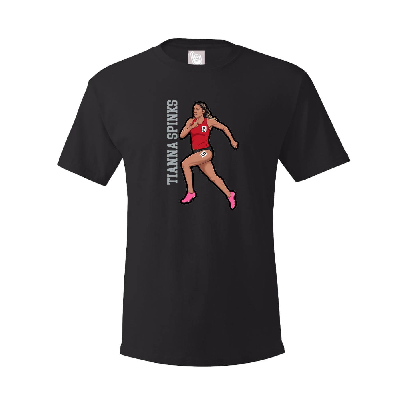 Youth Tee — Name Vertical in Black