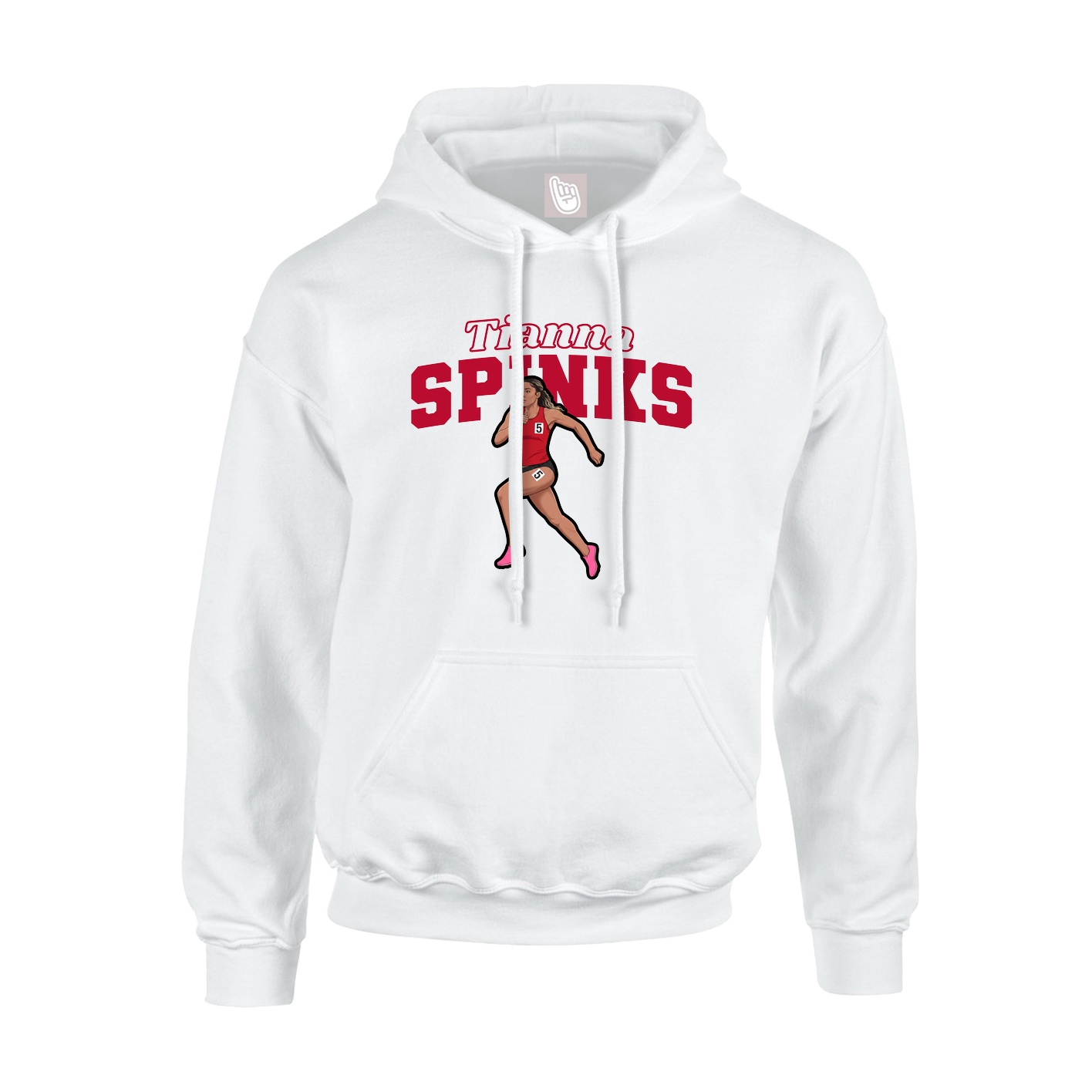 Hoodie — Name Arch in White