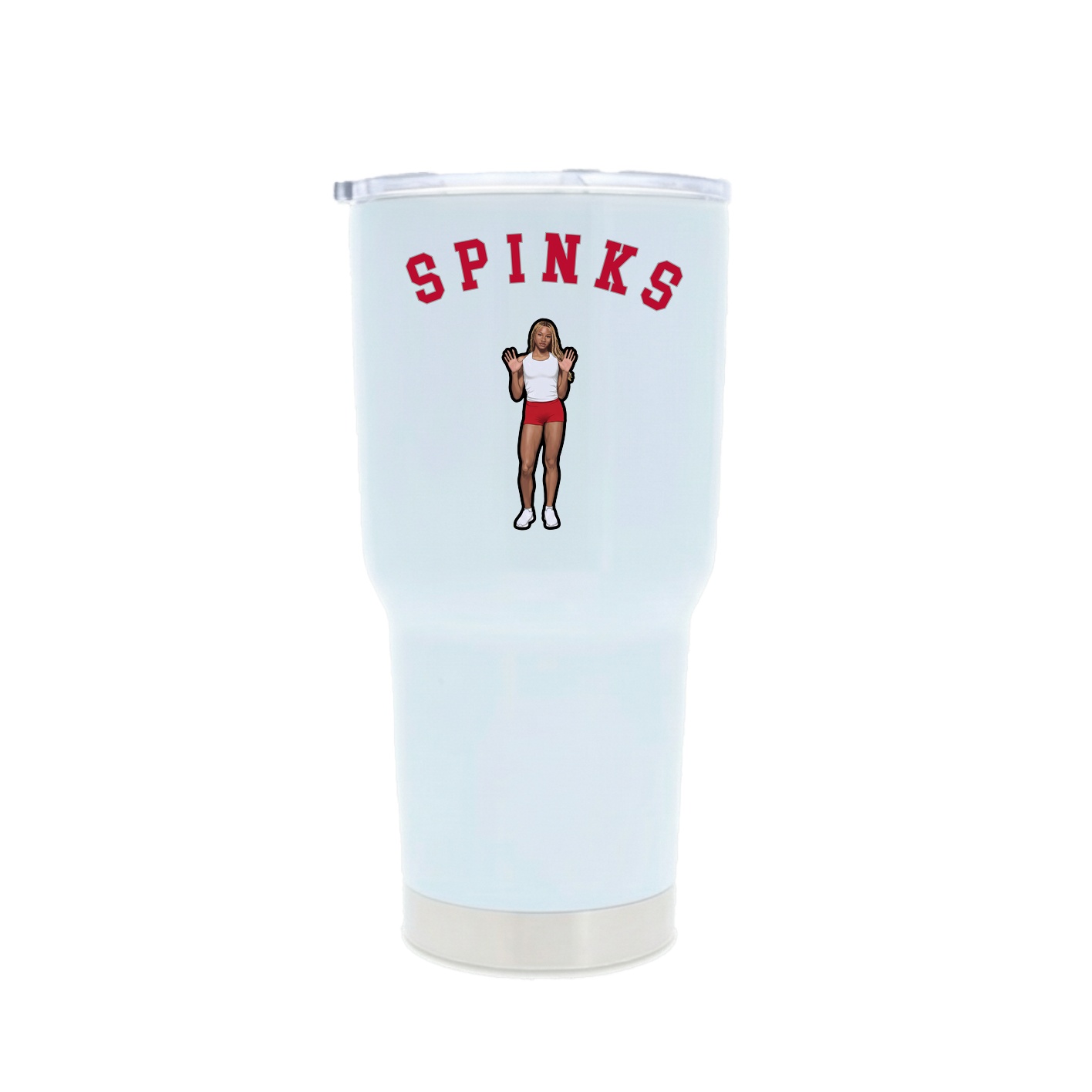 30oz Stainless Steel Tumbler — Shirsey Arch in White