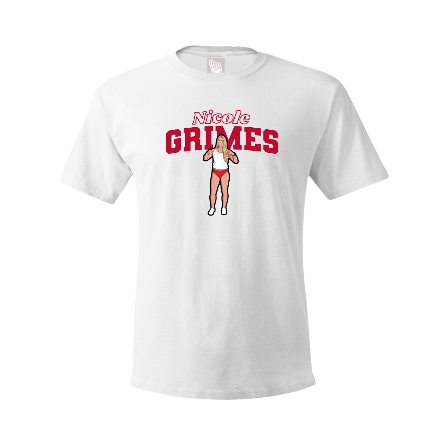 Youth Tee — Name Arch in White