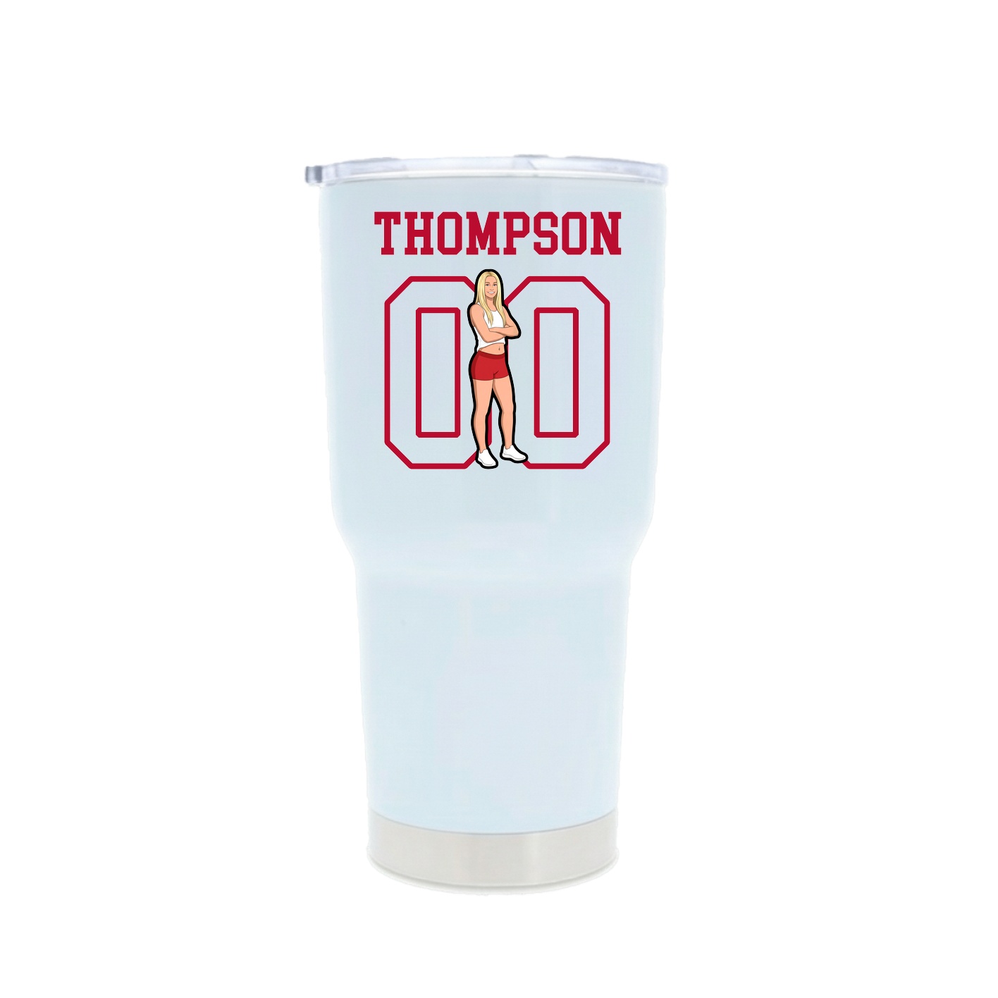30oz Stainless Steel Tumbler — Shirsey in White