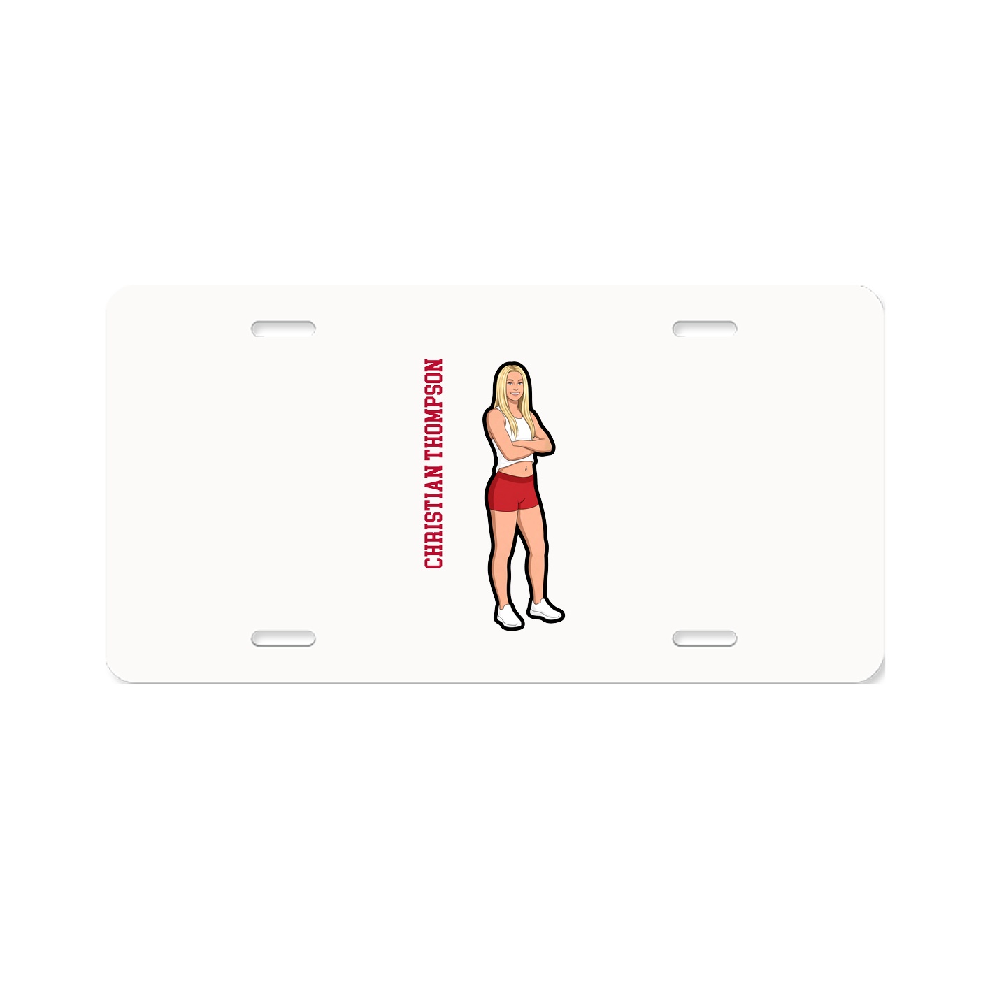 License Plate — Name Vertical in Classic