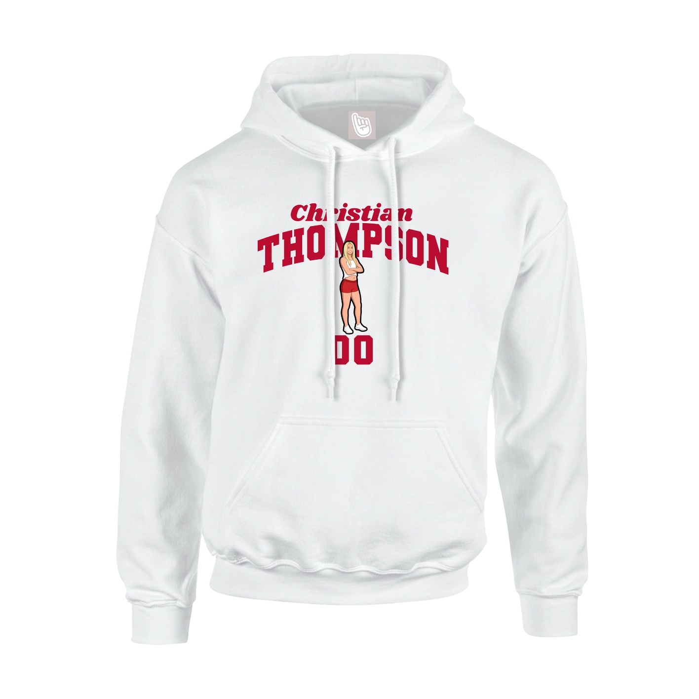 Hoodie — Signature Arch in White
