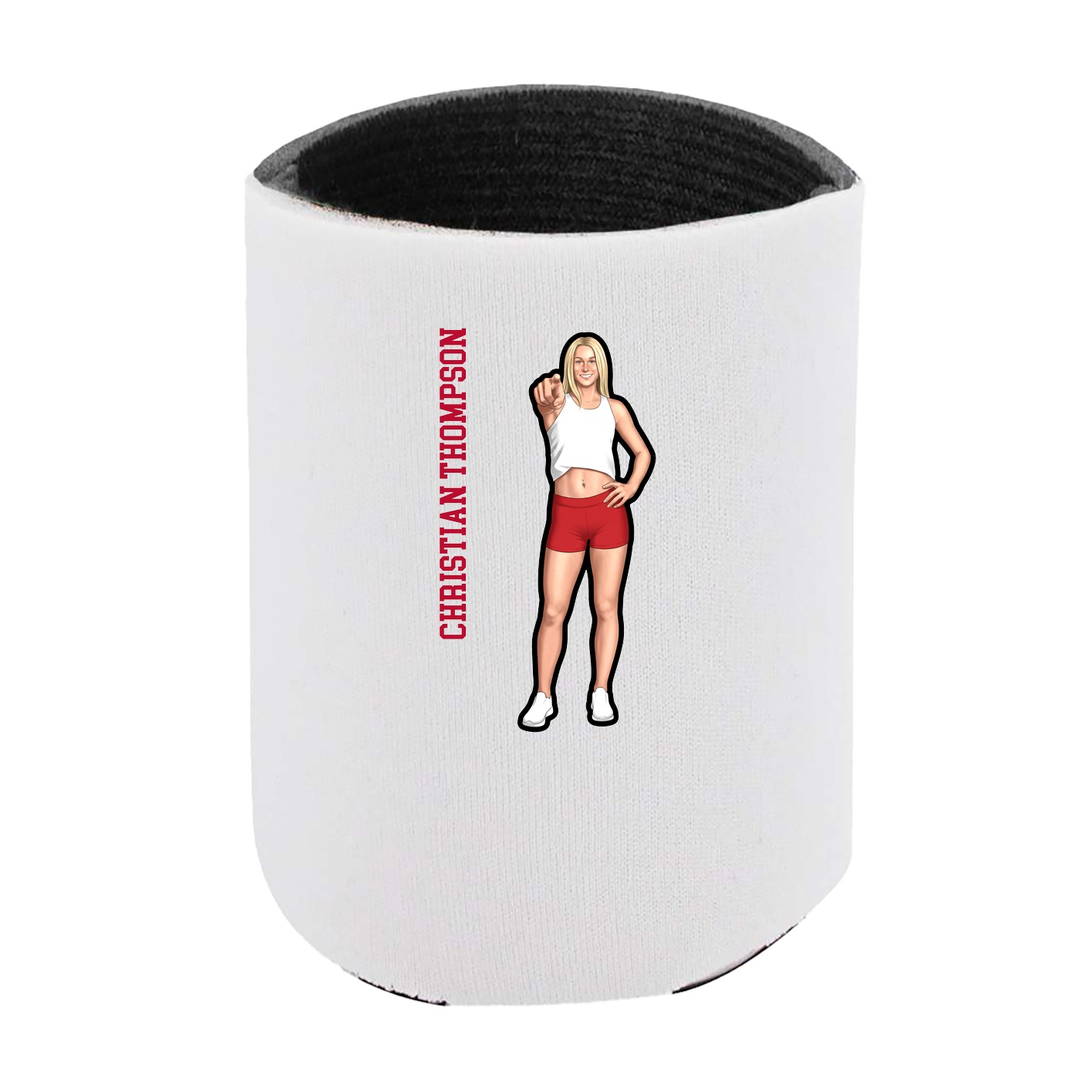 Can Holder — Name Vertical in White