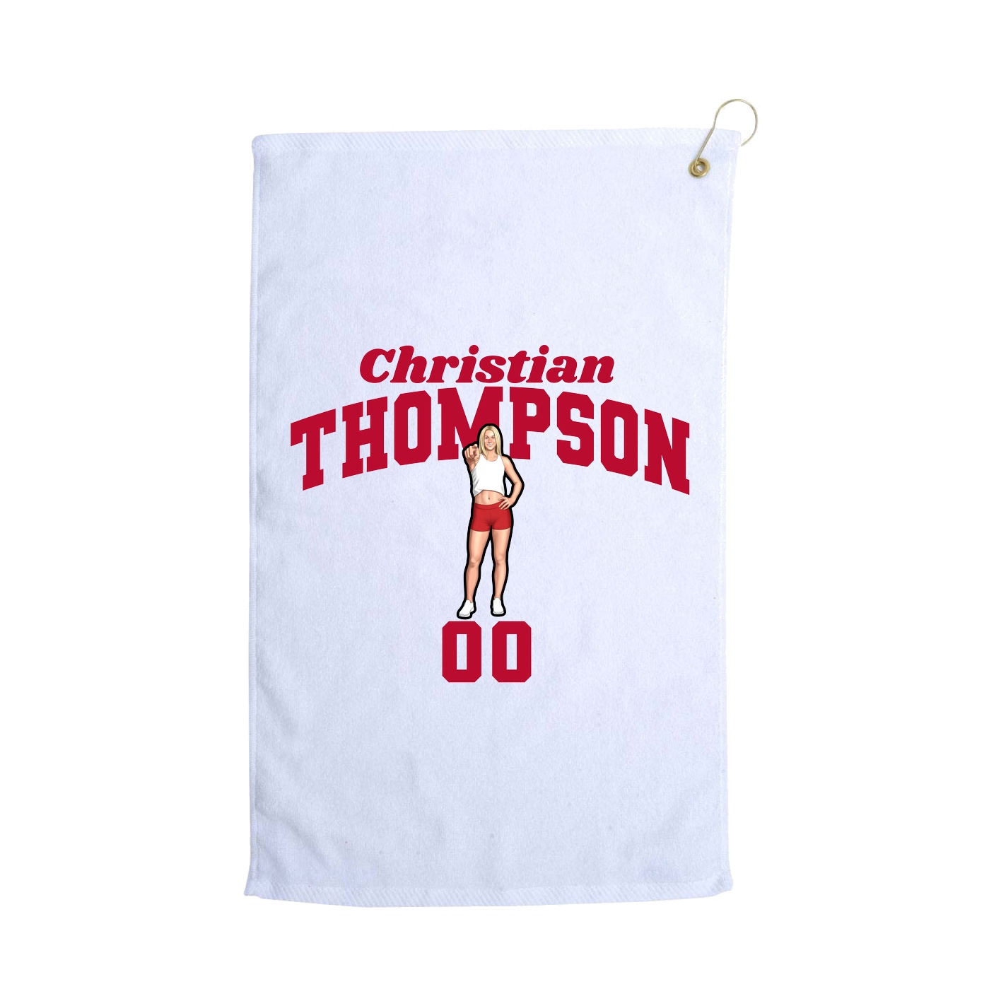 Golf Towel — Signature Arch in White