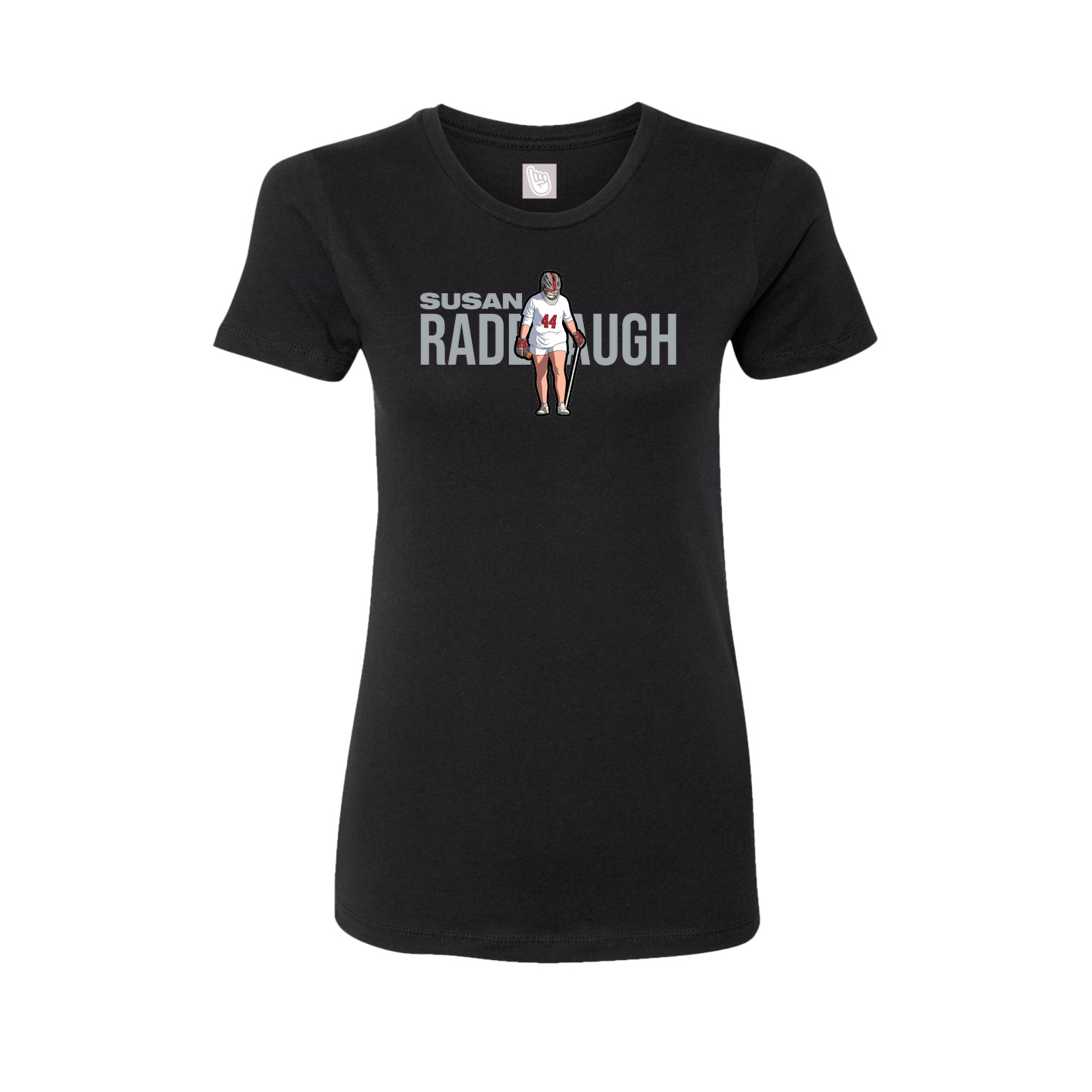 Fitted Women's Tee — Player Name in Black