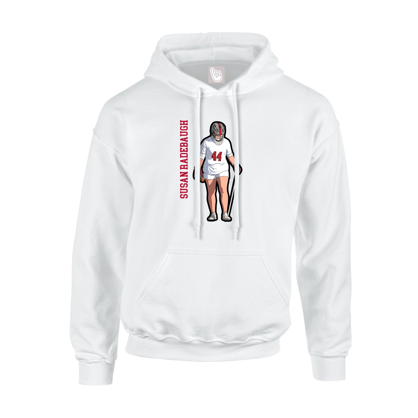 Hoodie — Name Vertical in White