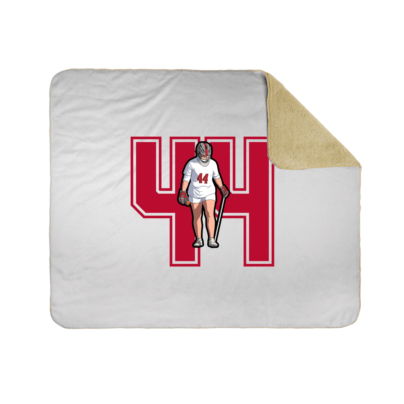 Throw Blanket — Number in White