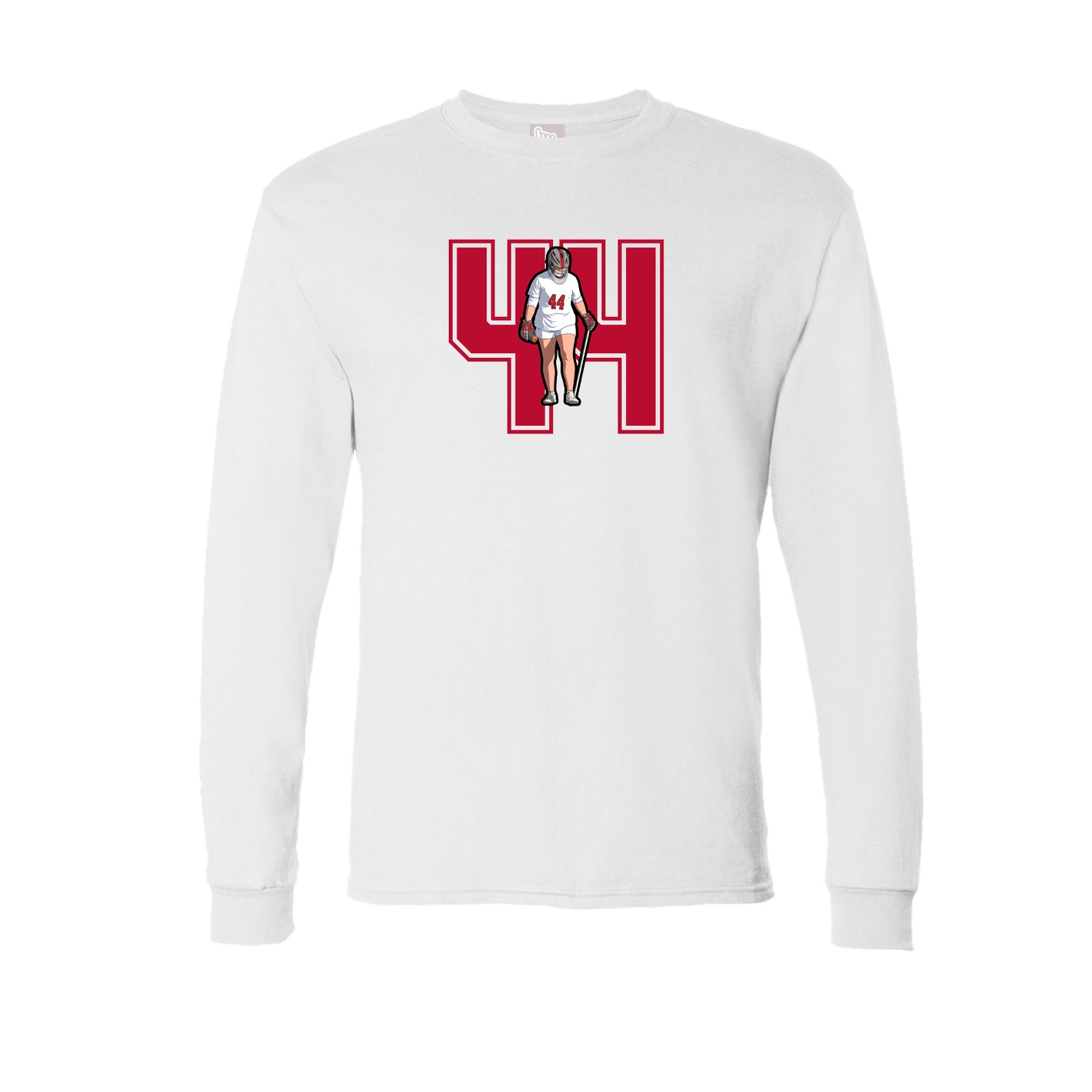 Long Sleeve Tee — Number in White