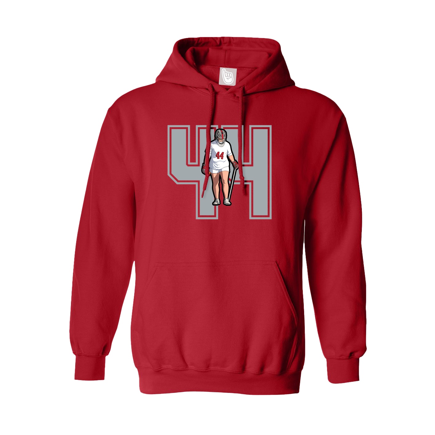 Hoodie — Number in Red