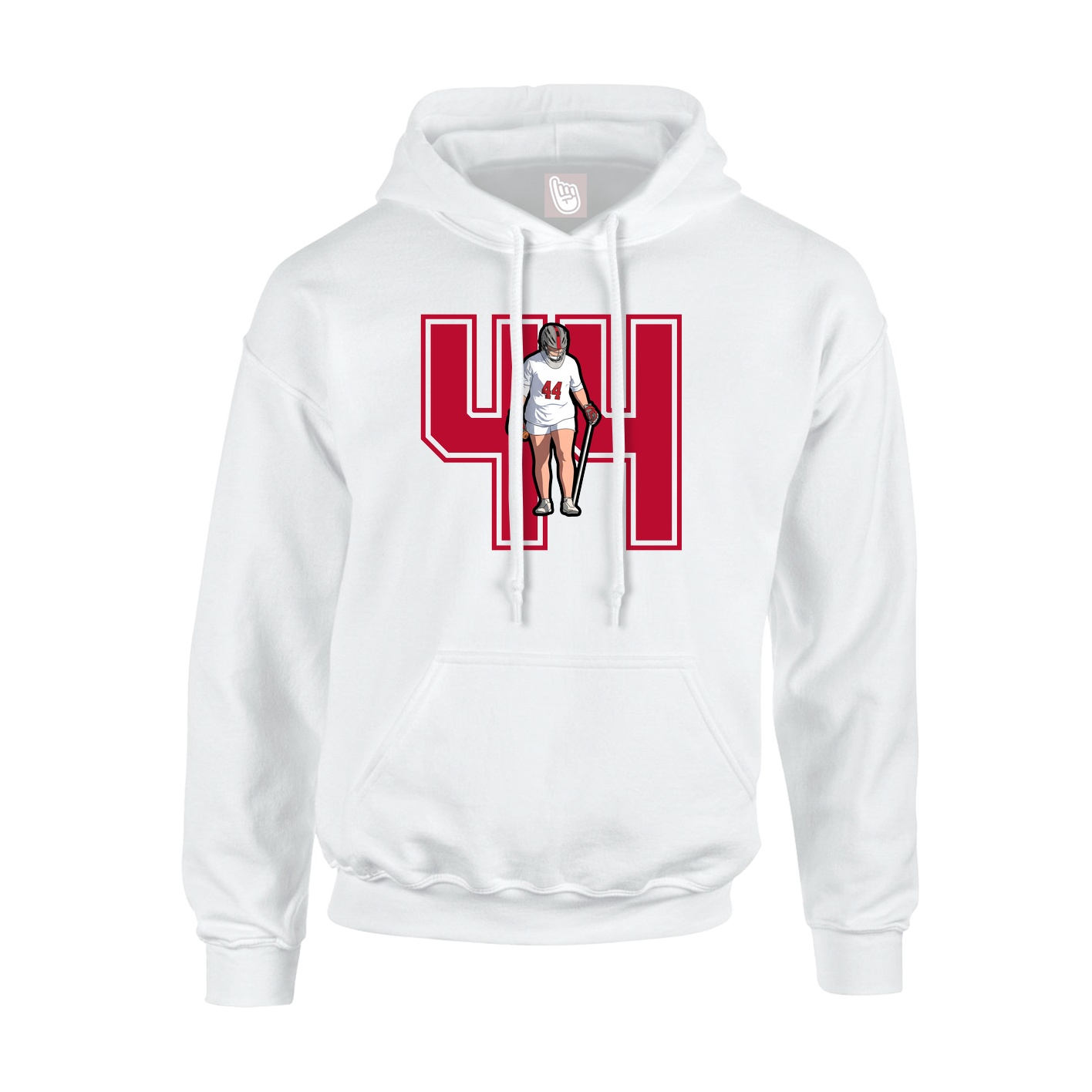 Youth Hoodie — Number in White