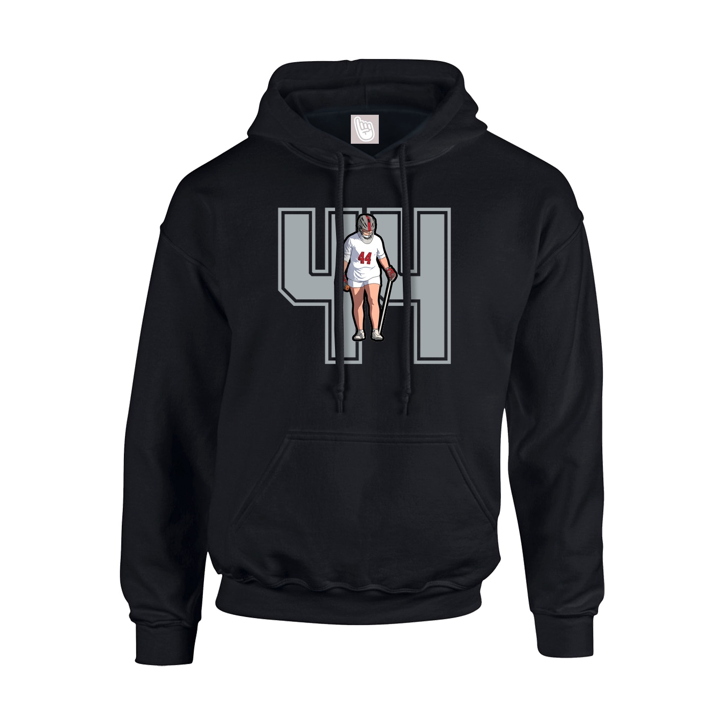 Youth Hoodie — Number in Black