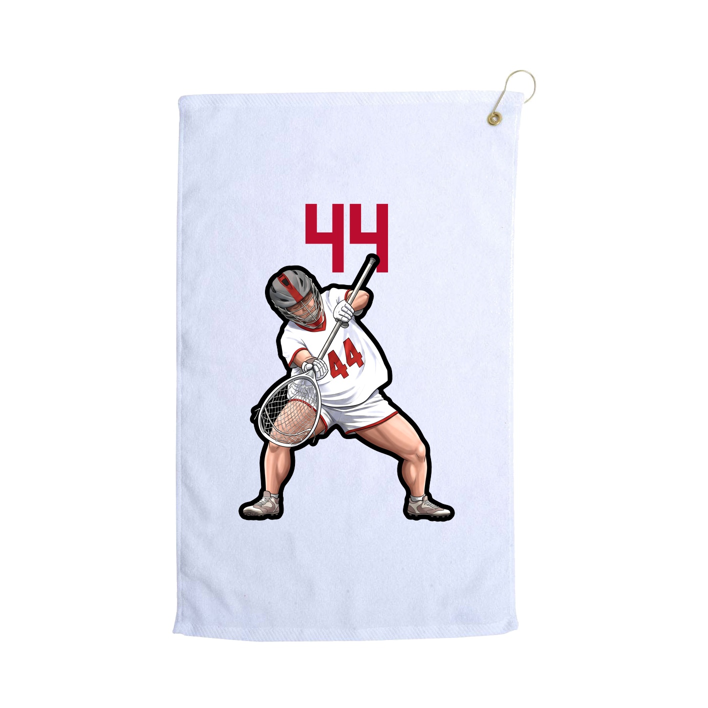 Golf Towel — Number Top in White