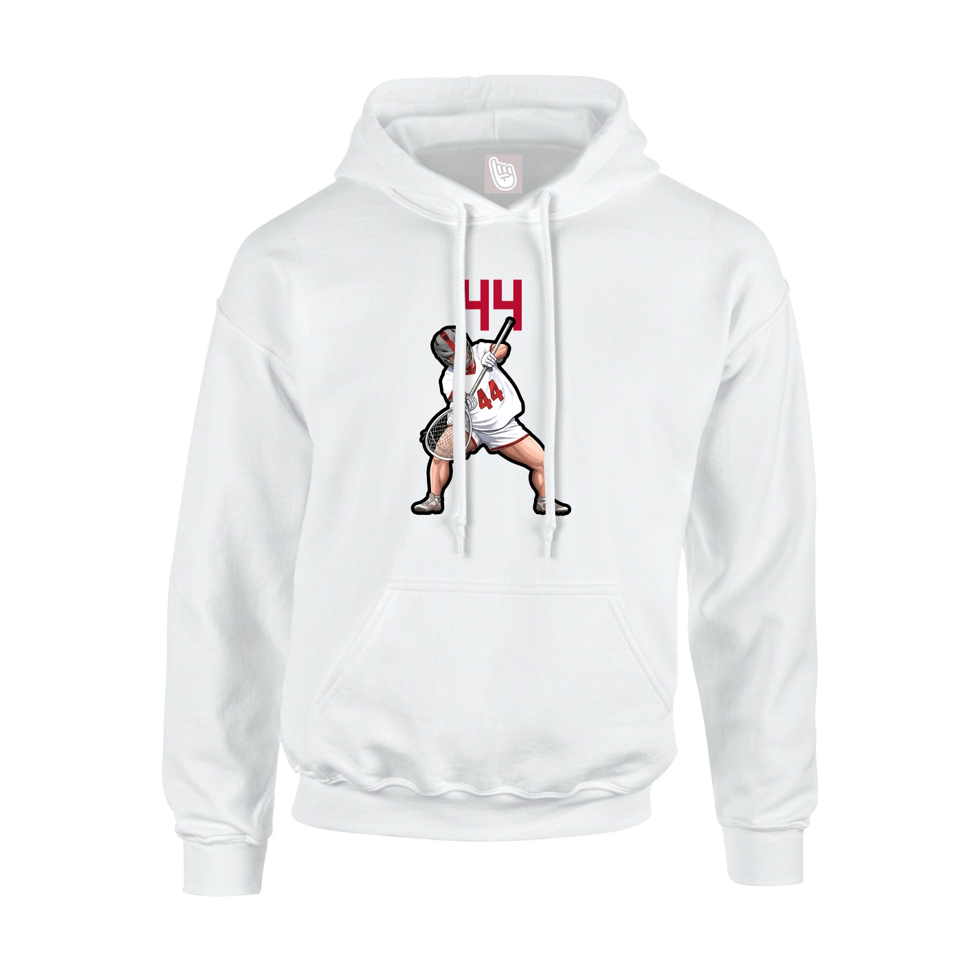 Youth Hoodie — Number Top in White