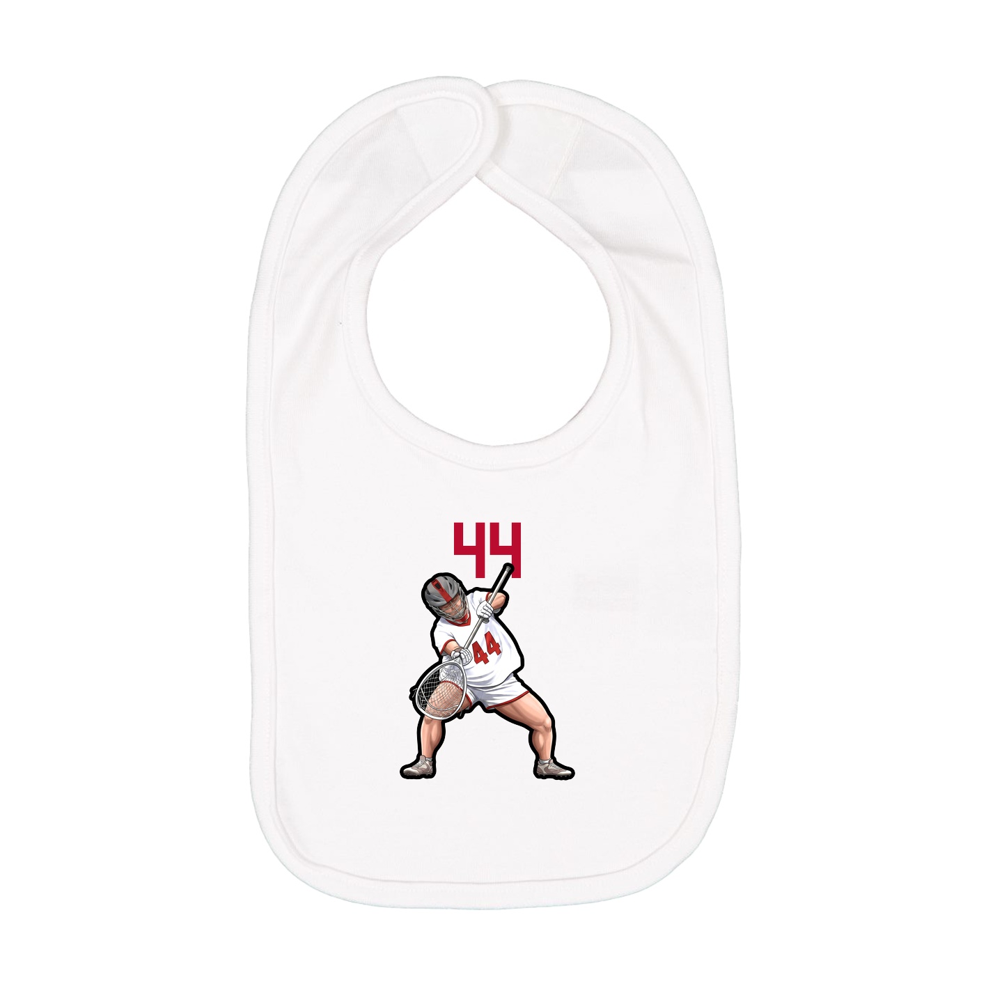 Infant Bib — Number Top in White