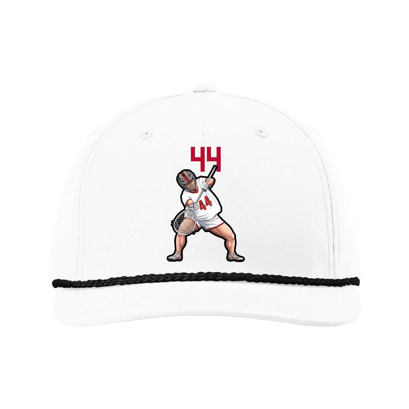 Five-Panel Classic Rope Cap — Number Top in White