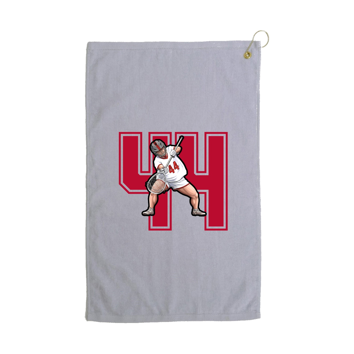 Golf Towel — Number in Grey